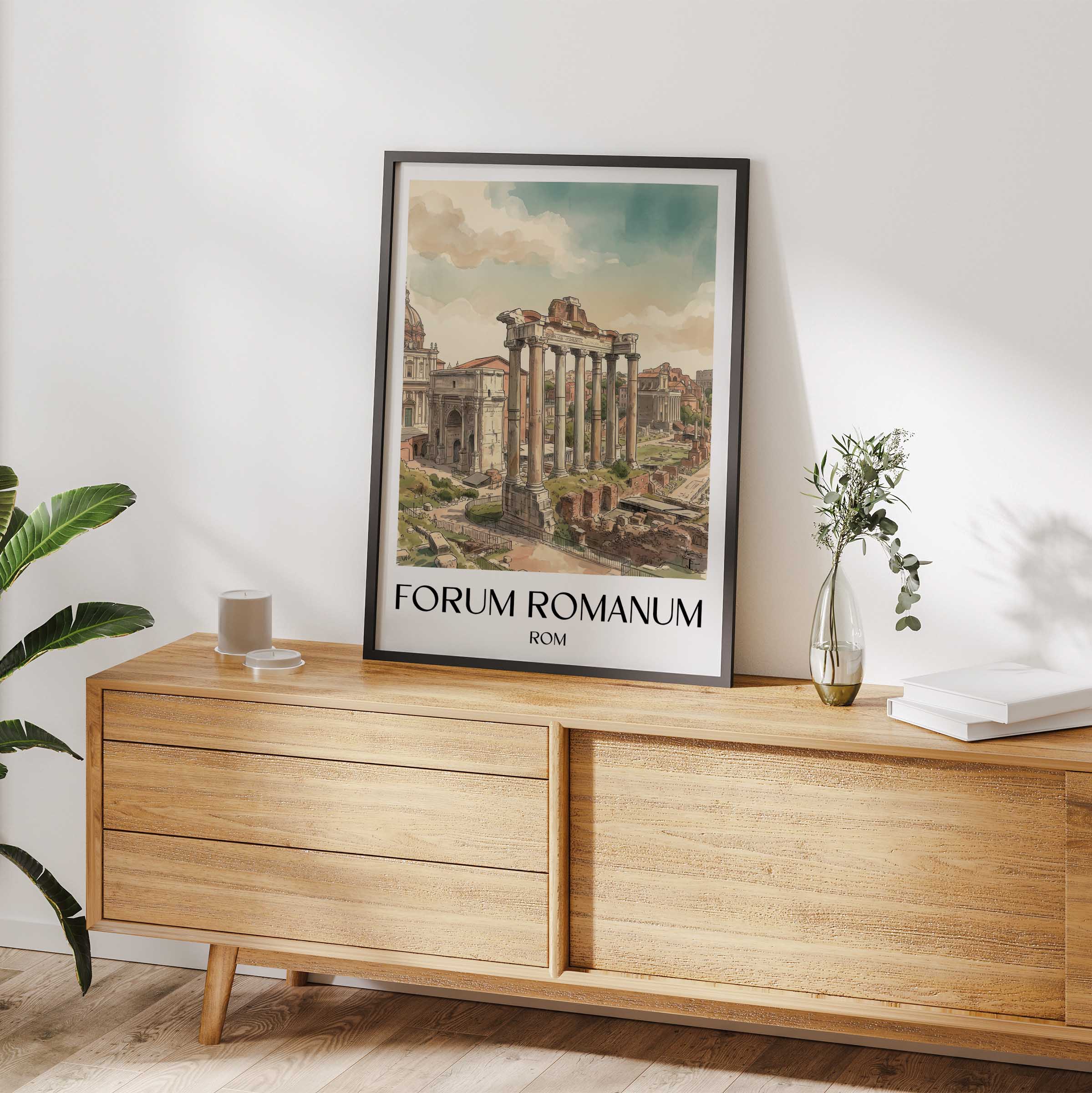 forum-romanum-rom-italien-poster-aquarell
