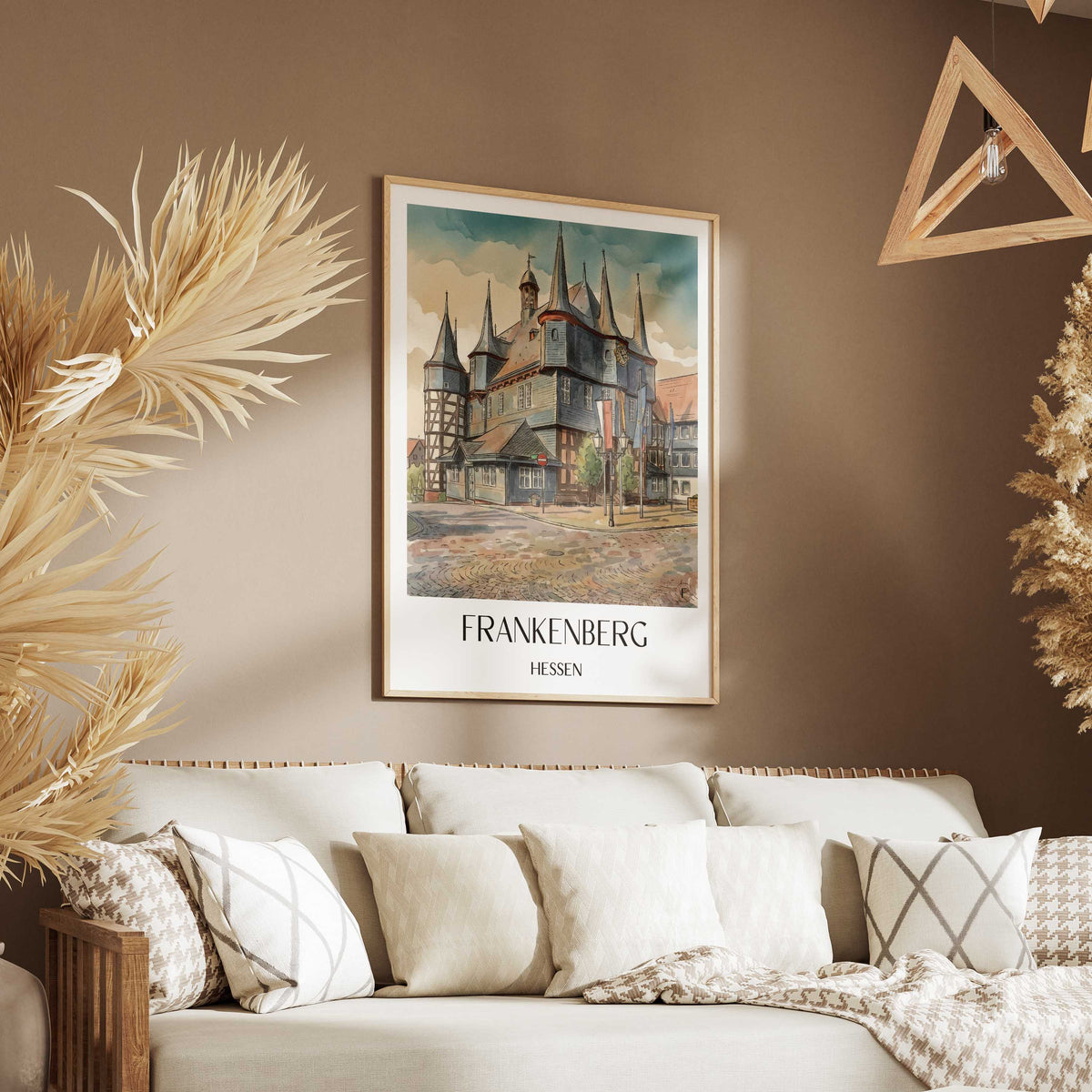 frankenberg-hessen-deutschland-poster-aquarell
