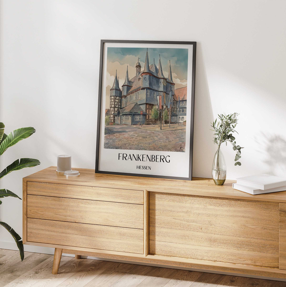 frankenberg-hessen-deutschland-poster-aquarell