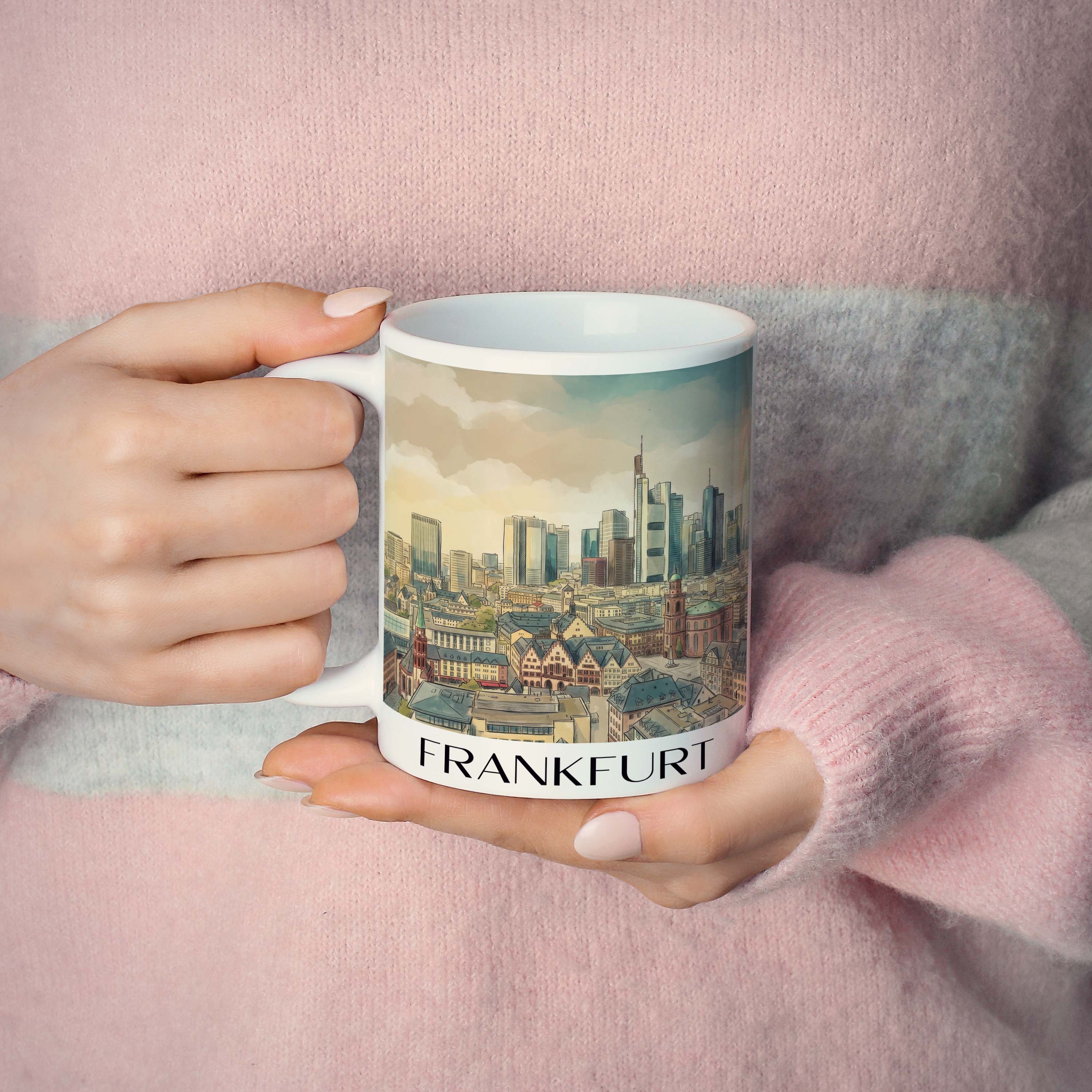 frankfurt-deutschland-kaffeebecher-aquarell
