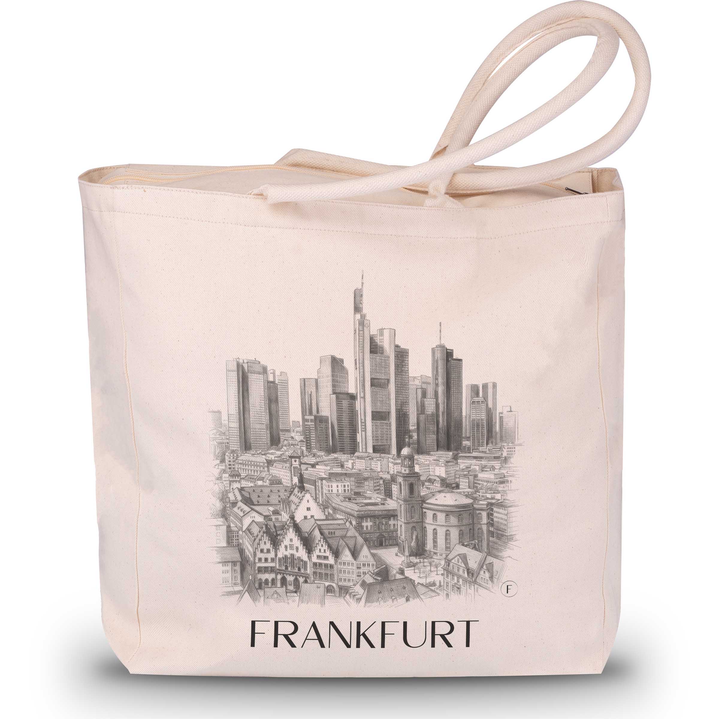frankfurt-deutschland-einkaufstasche-bleistift-zeichnung-drawing