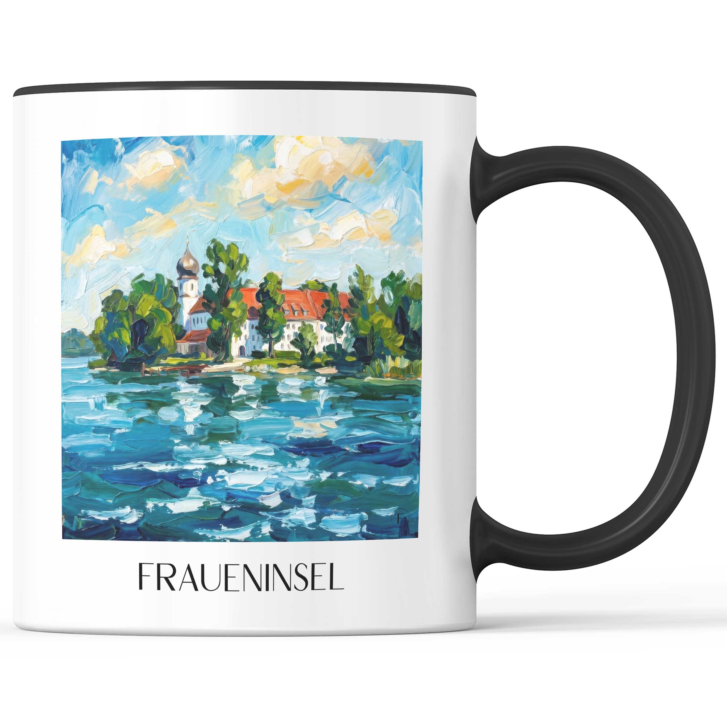 fraueninsel-chiemgau-deutschland-kaffeebecher-oil-painting-oelgemaelde