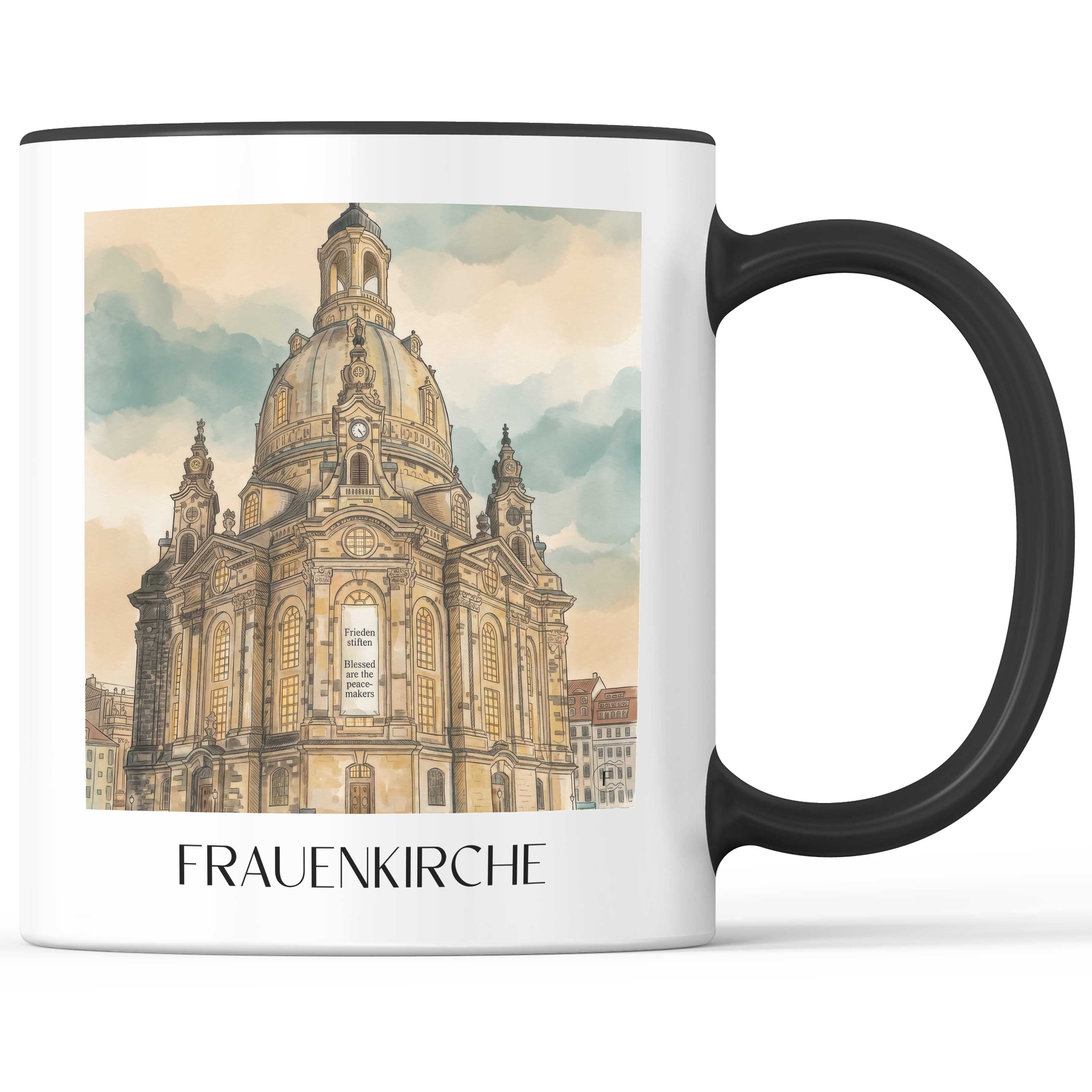 Frauenkirche Kaffeebecher - Dresden - Deutschland Becher - Kaffeetasse im Aquarell Stil - favplace
