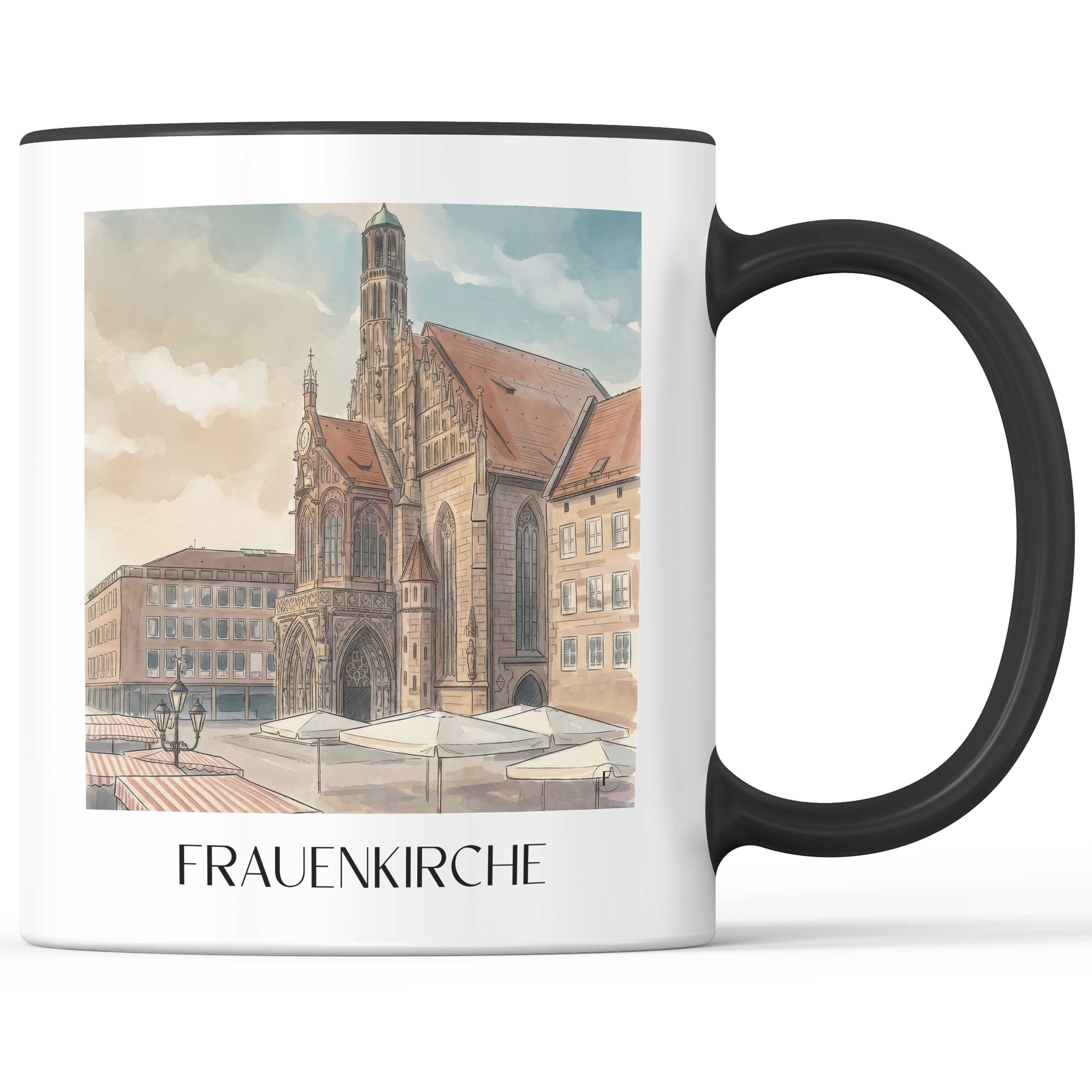 Frauenkirche Kaffeebecher - Nürnberg - Deutschland Becher - Kaffeetasse im Aquarell Stil - favplace