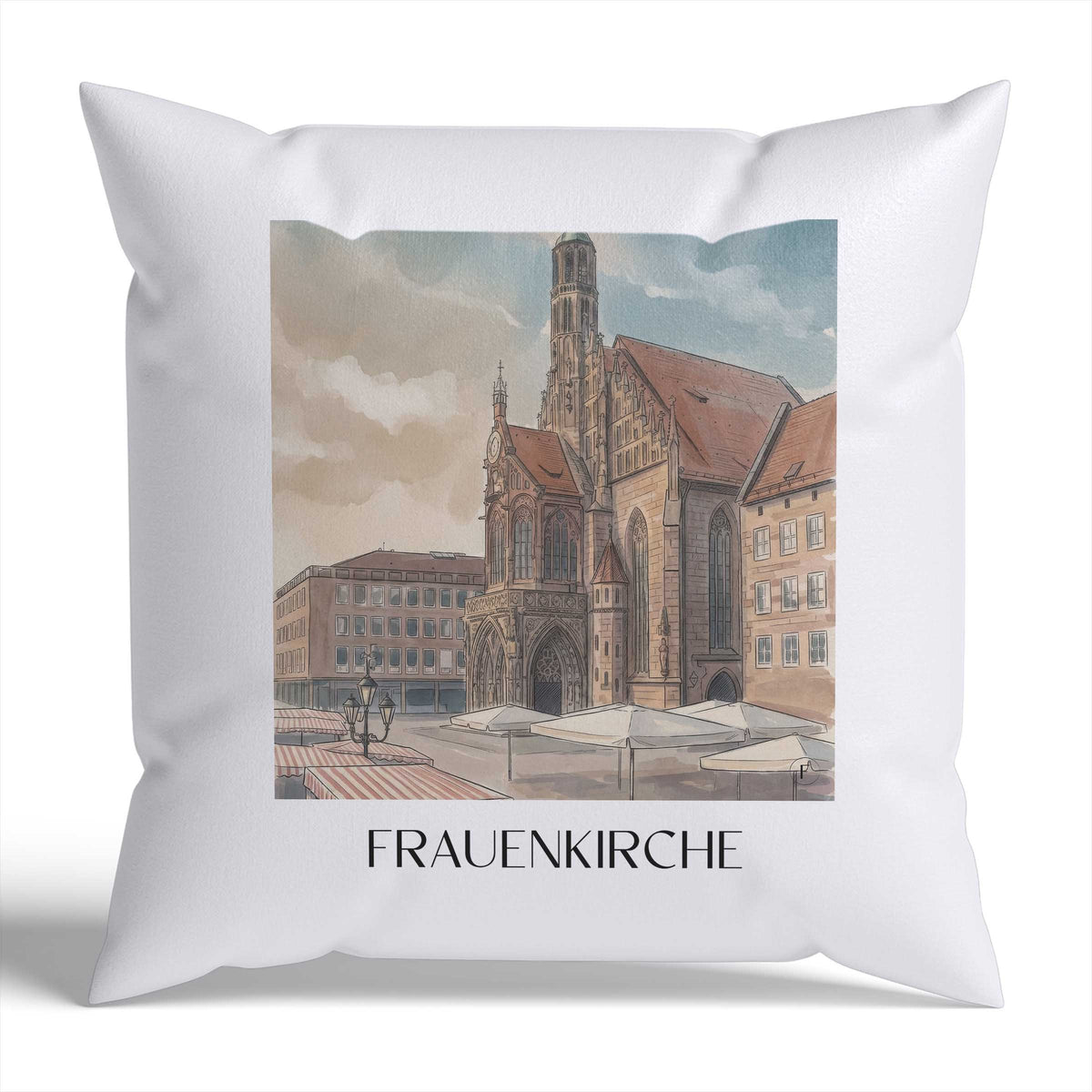 frauenkirche-nürnberg-deutschland-kissenbezug-aquarell
