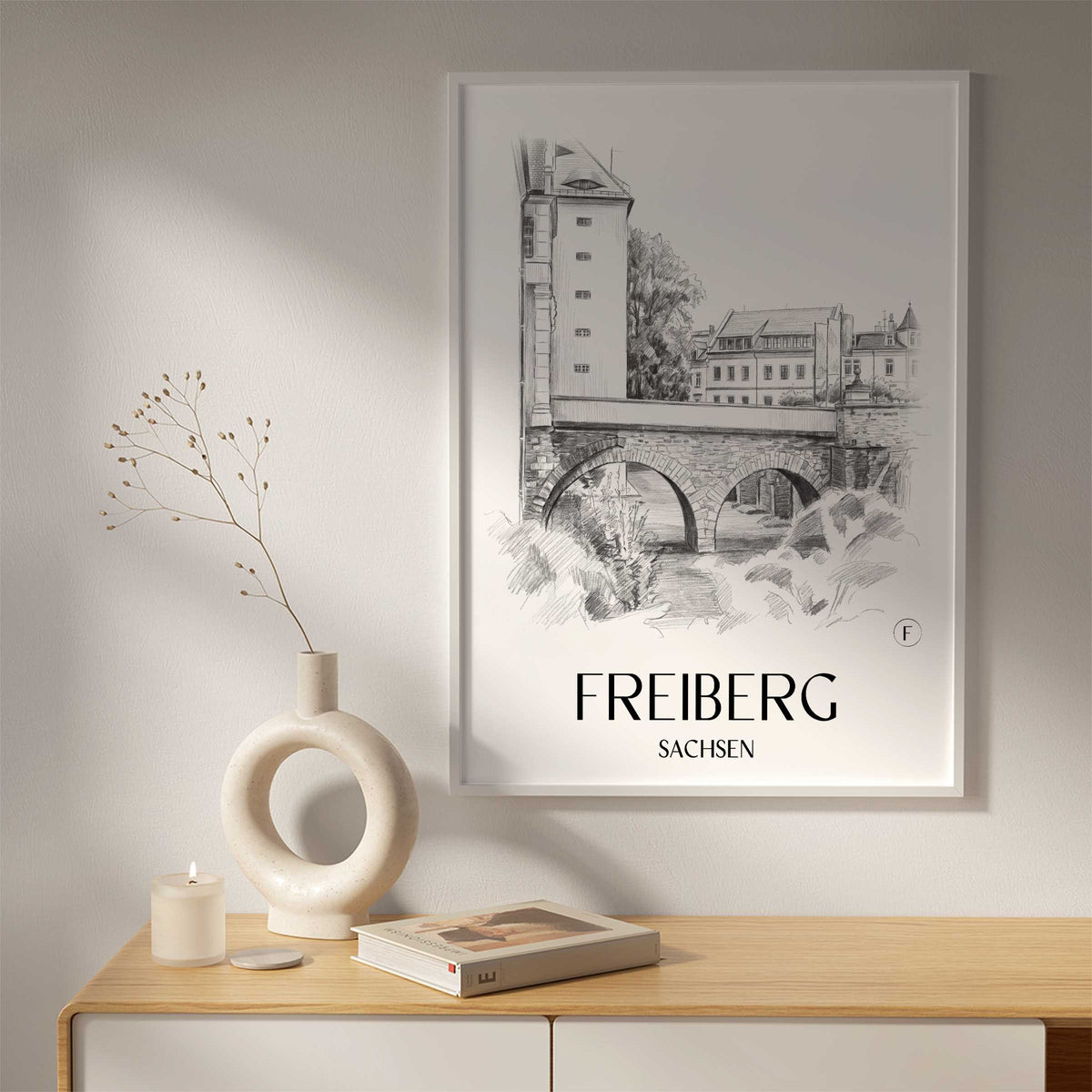 freiberg-sachsen-deutschland-poster-bleistift-zeichnung-drawing