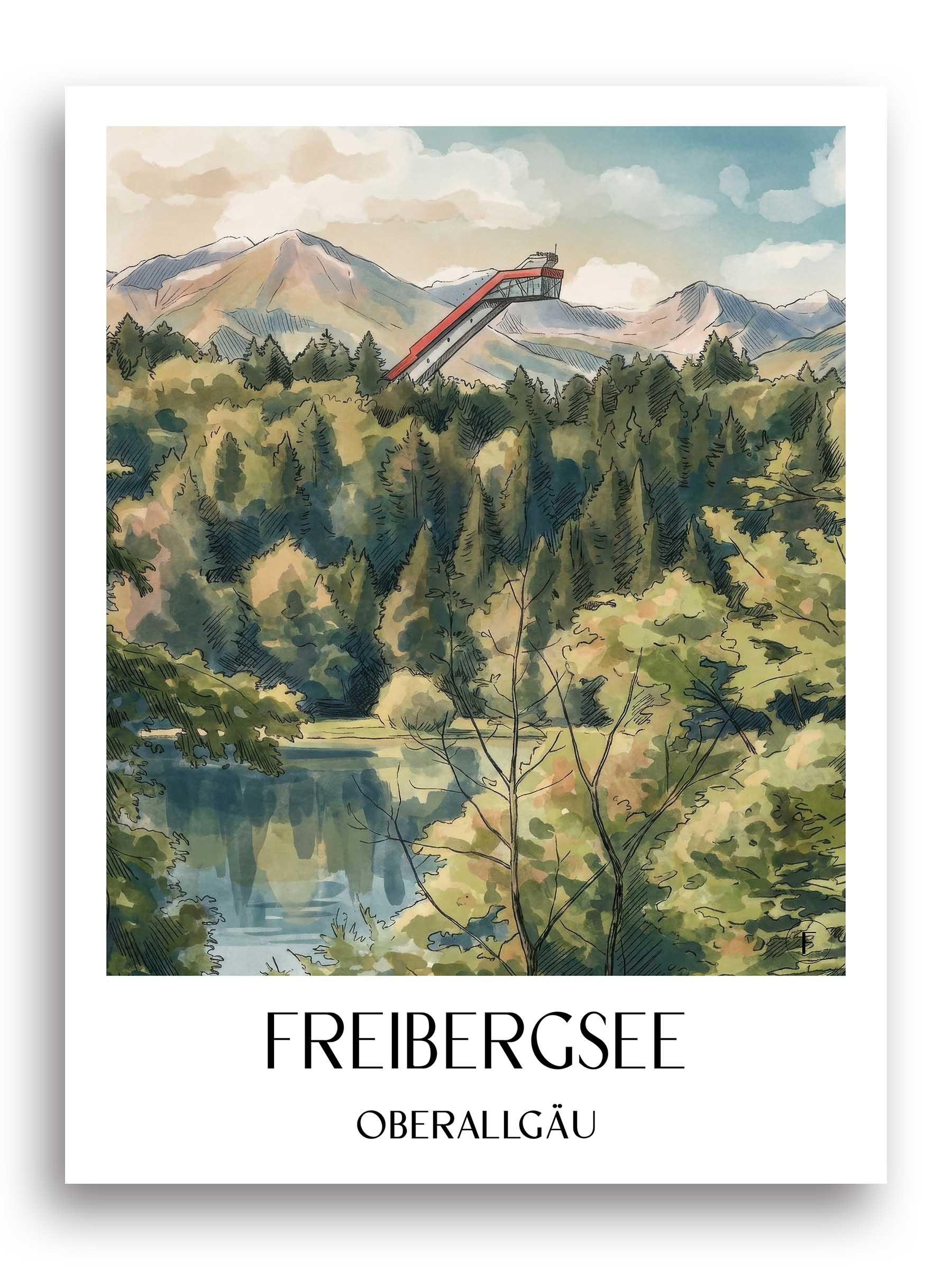 freibergsee-oberallgäu-deutschland-poster-aquarell