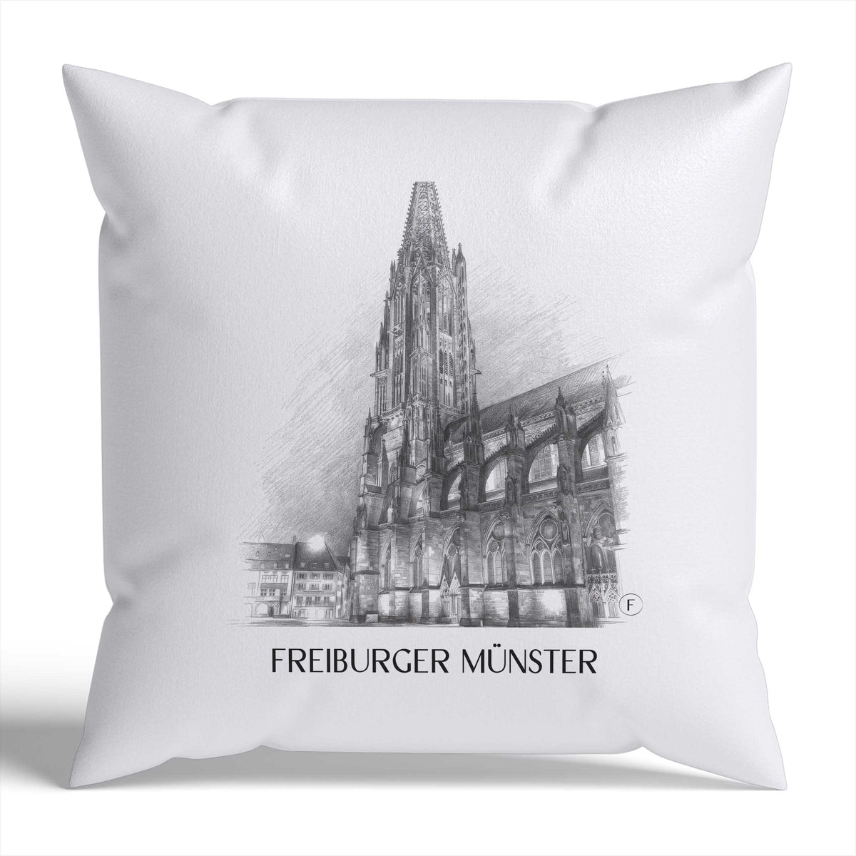 freiburger-münster-schwarzwald-deutschland-kissenbezug-bleistift-zeichnung-drawing