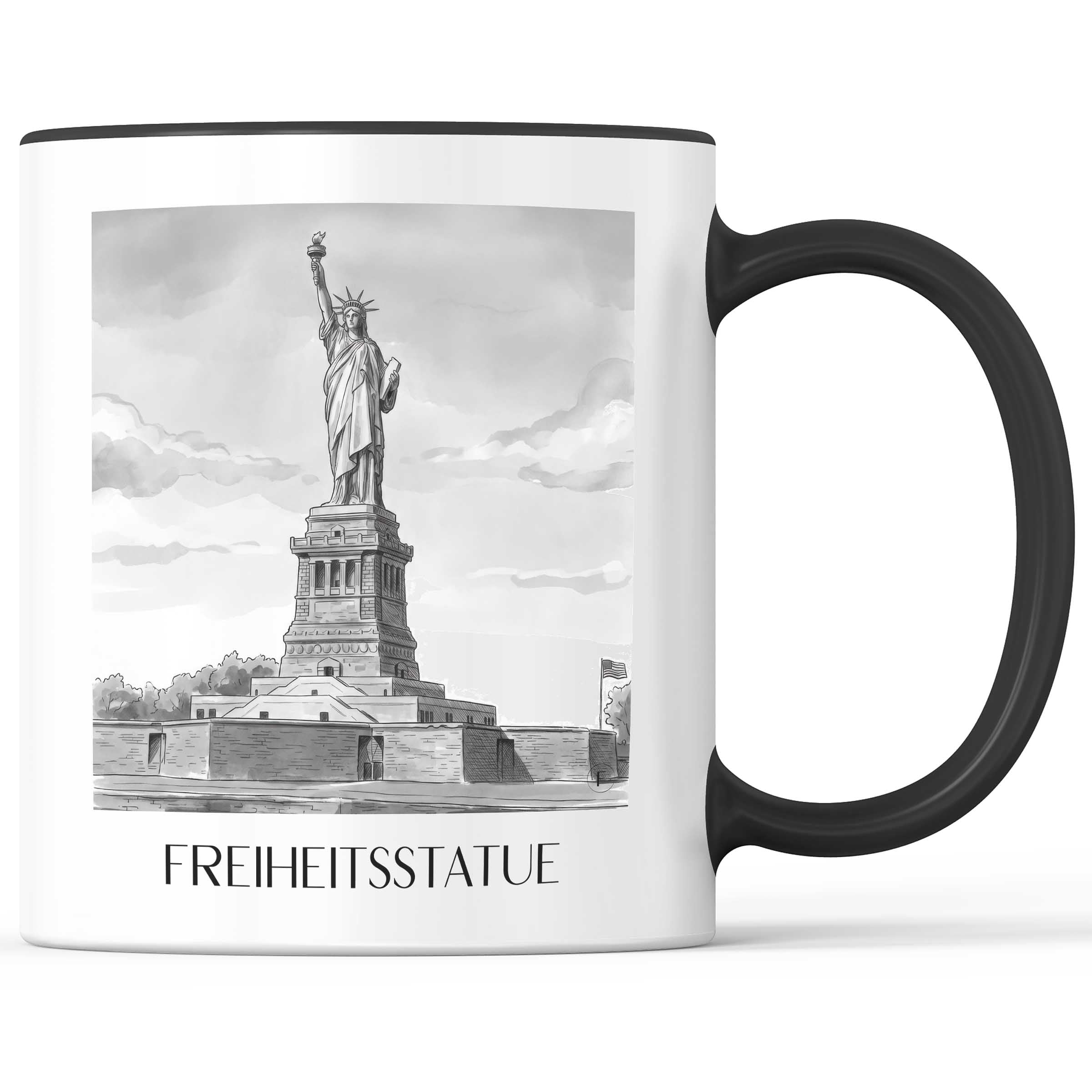 freiheitsstatue-new-york-city-usa-kaffeebecher-aquarell-schwarz-weiss