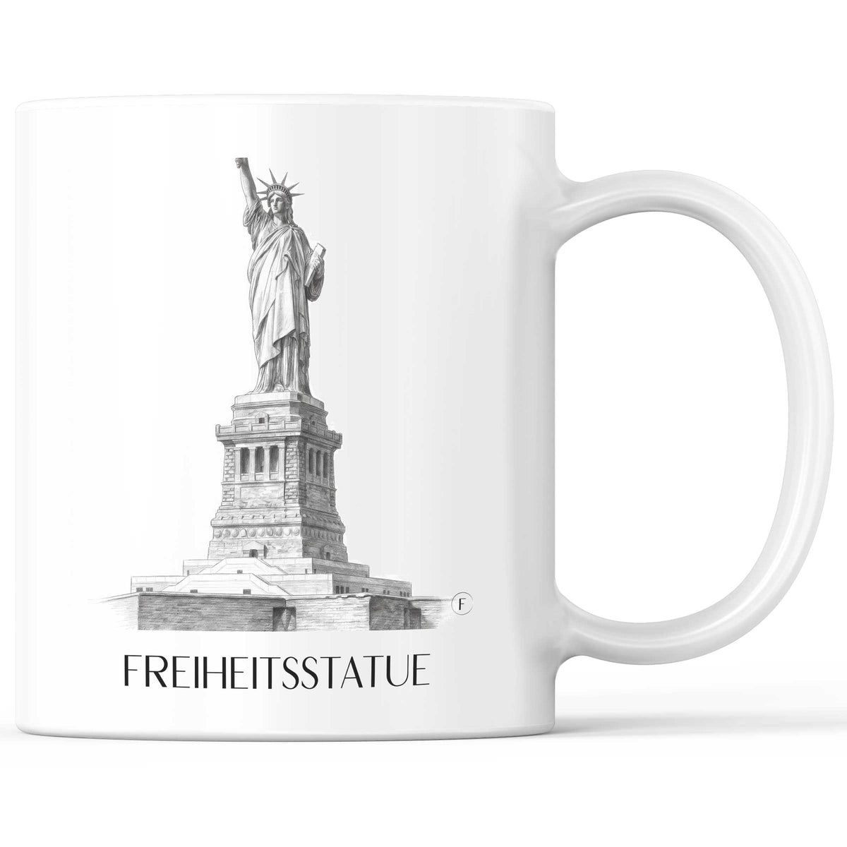 Freiheitsstatue Kaffeebecher - New York City - USA Becher - Kaffeetasse im Zeichnung Stil - favplace