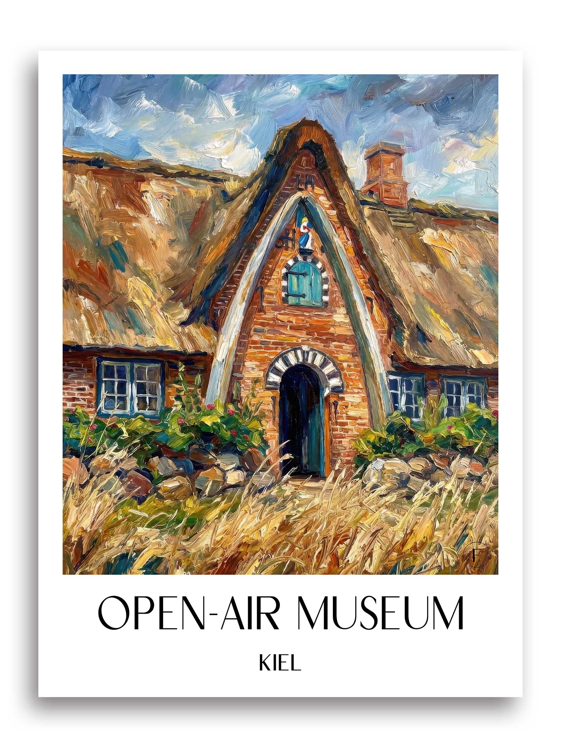 Freilichtmuseum Poster - Kiel - Deutschland Kunstdruck - Ölgemälde von A4 bis A1 - favplace