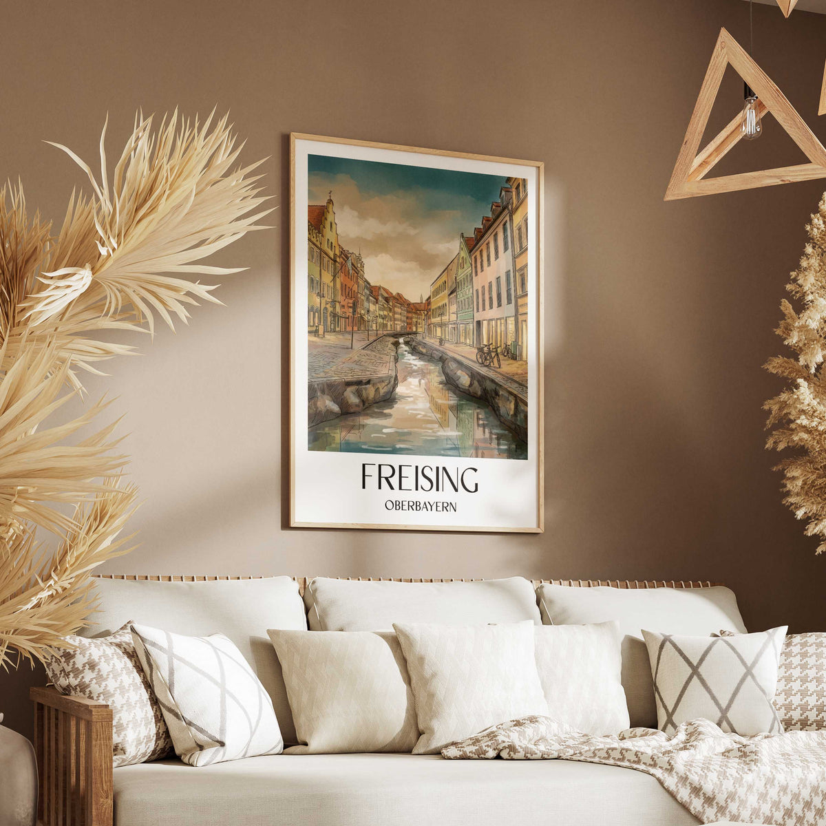 freising-oberbayern-deutschland-poster-aquarell