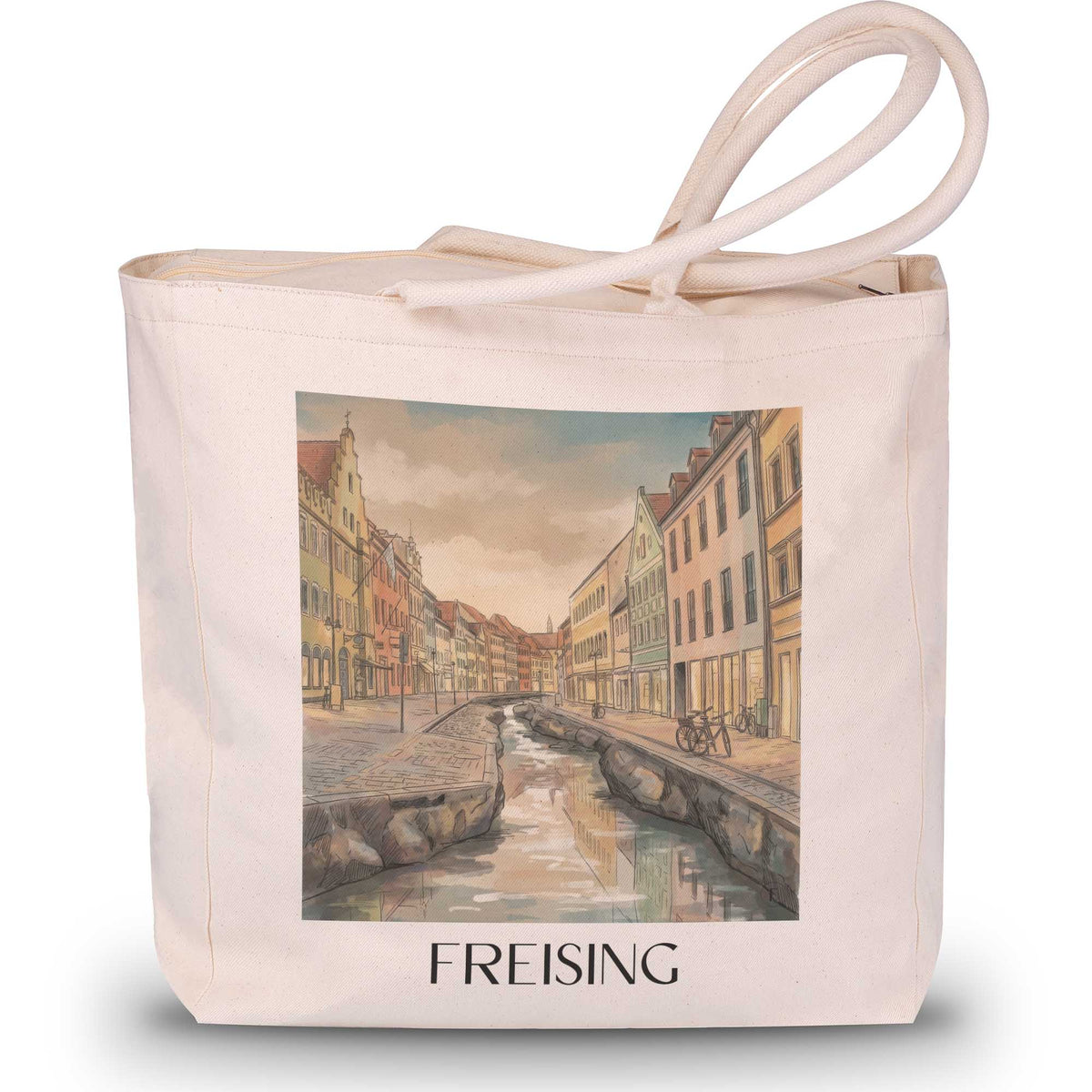 freising-oberbayern-deutschland-einkaufstasche-aquarell
