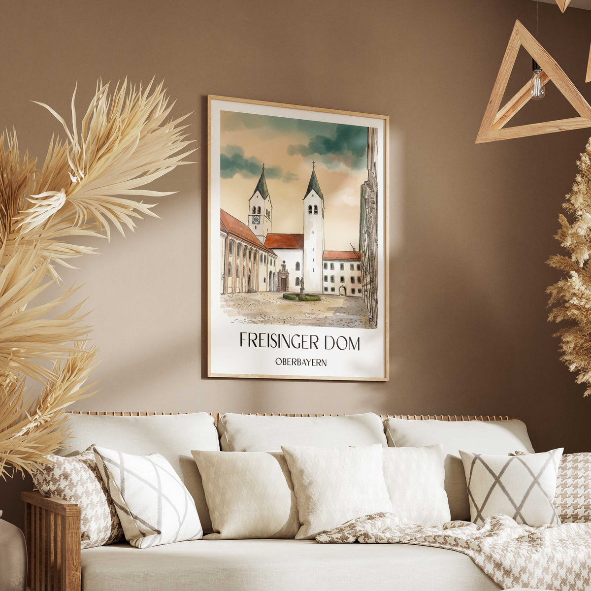 freisinger-dom-oberbayern-deutschland-poster-aquarell