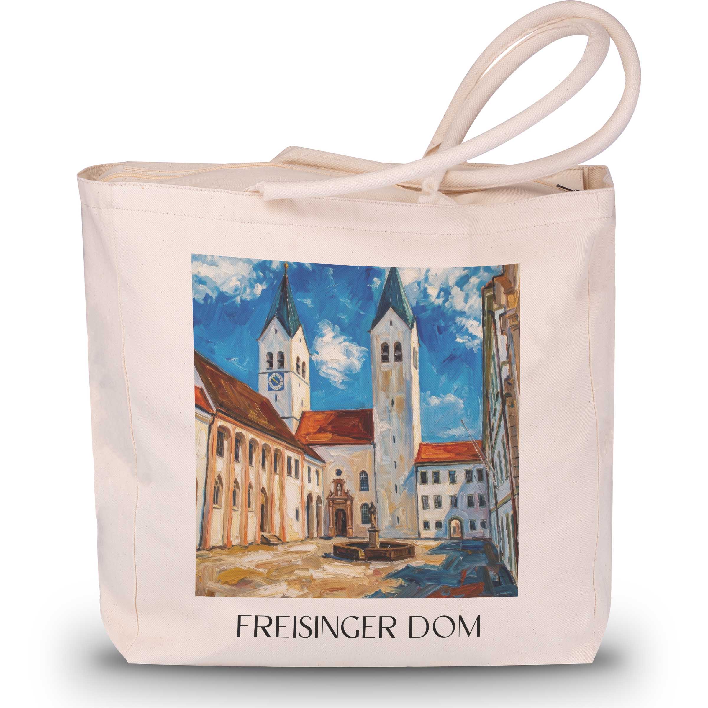 freisinger-dom-oberbayern-deutschland-einkaufstasche-oil-painting-oelgemaelde