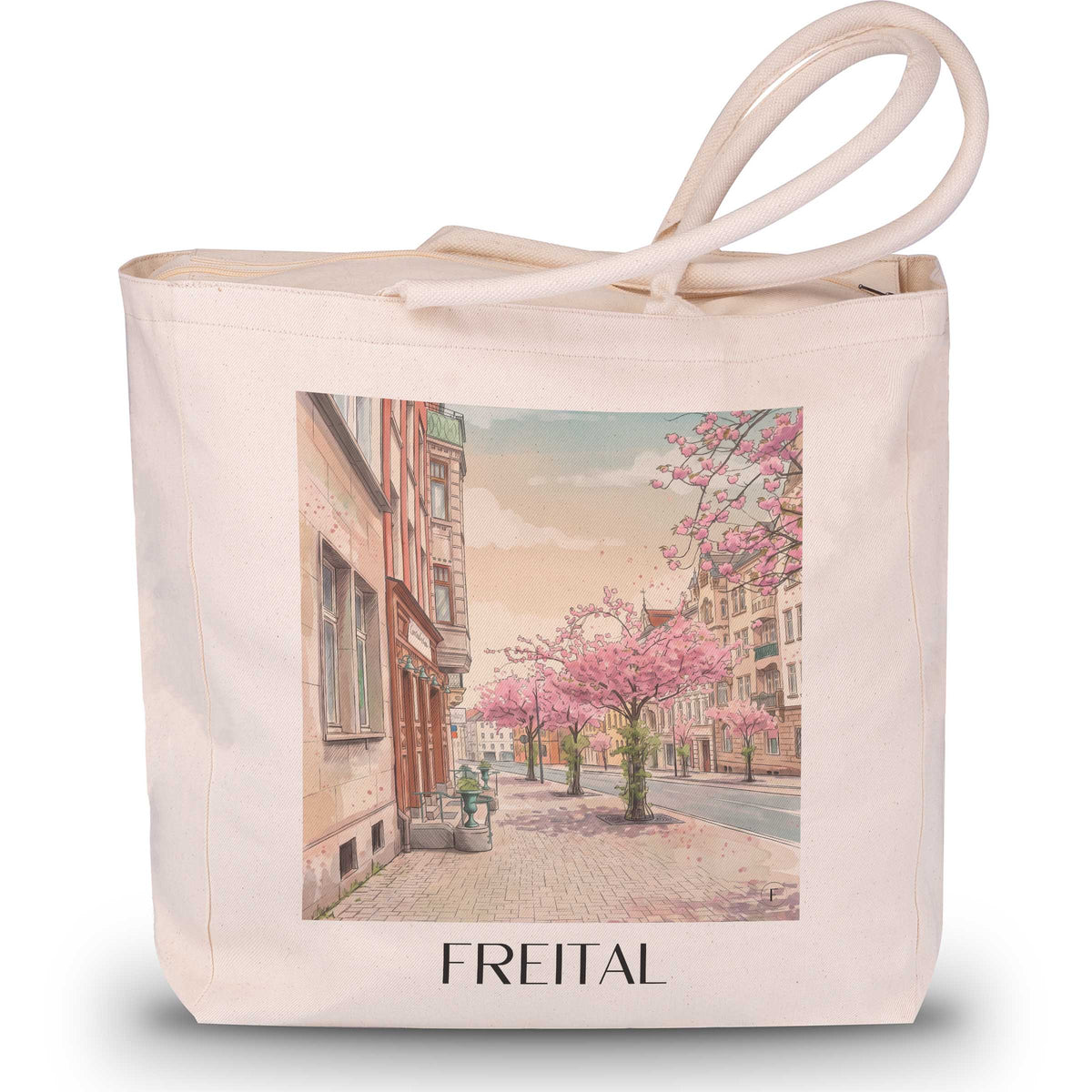 freital-erzgebirgsvorland-deutschland-einkaufstasche-aquarell