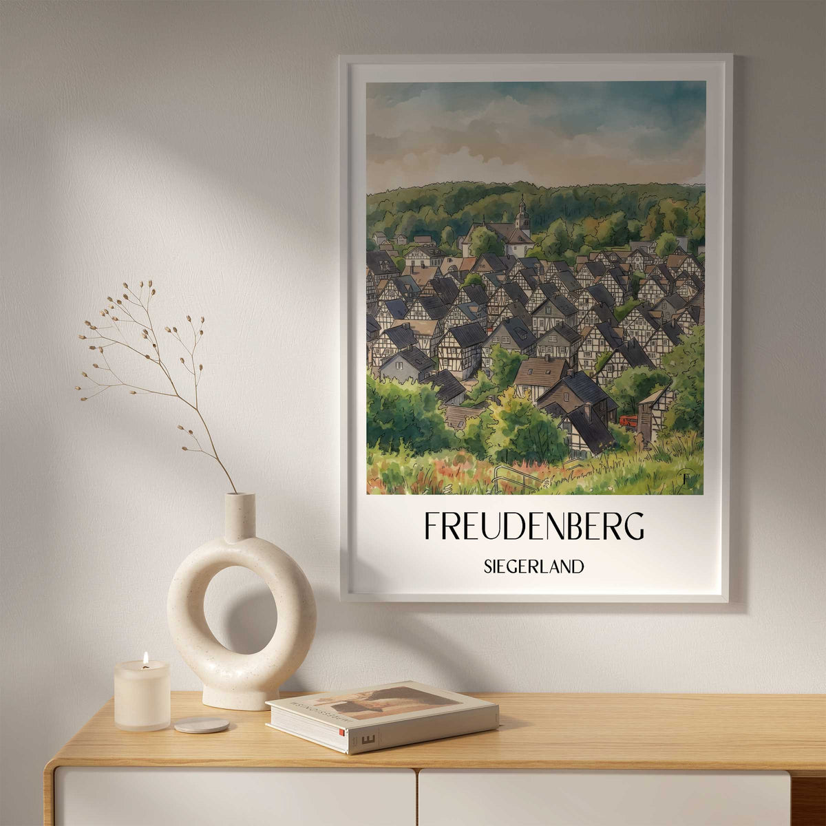 freudenberg-siegerland-deutschland-poster-aquarell
