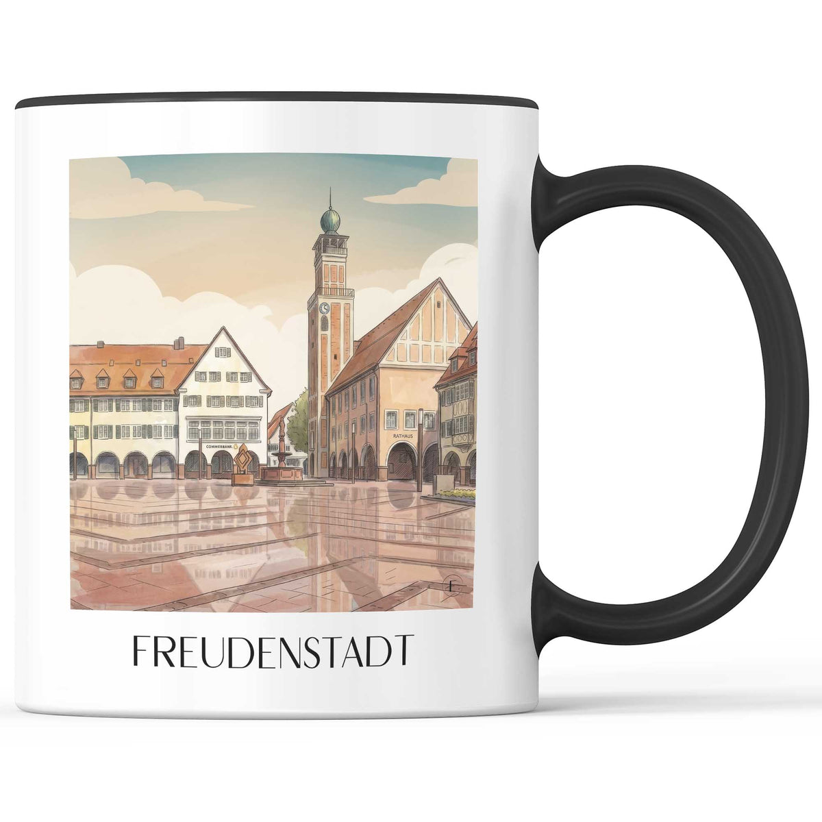 freudenstadt-schwarzwald-deutschland-kaffeebecher-aquarell