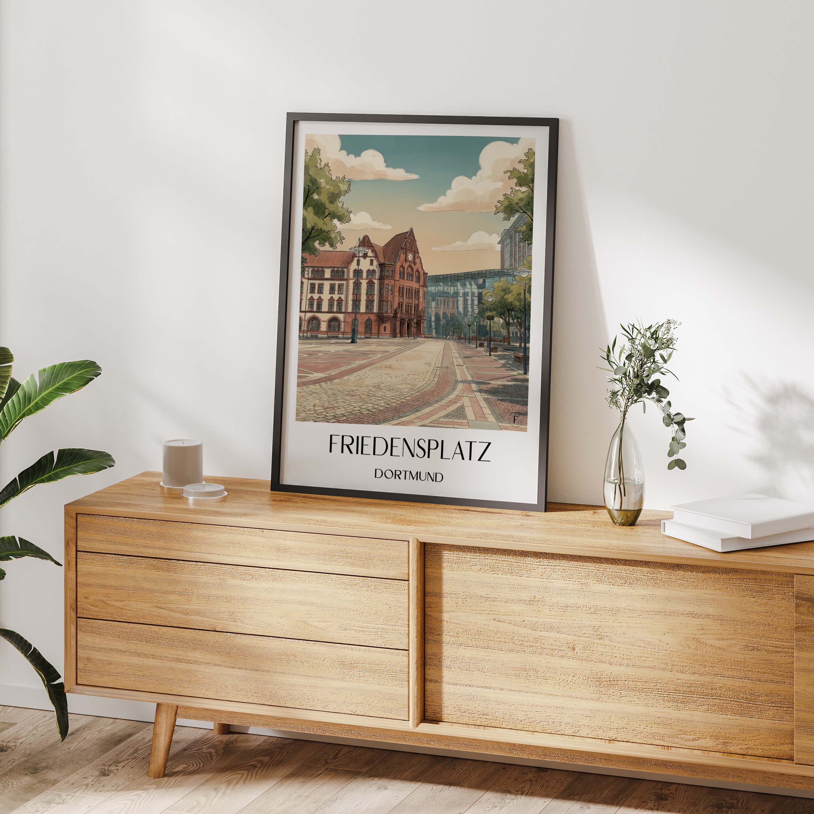 friedensplatz-dortmund-deutschland-poster-aquarell