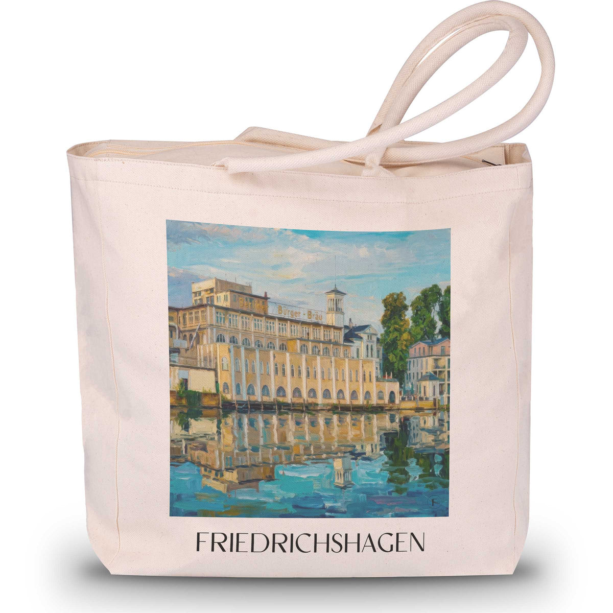 friedrichshagen-berlin-deutschland-einkaufstasche-oil-painting-oelgemaelde