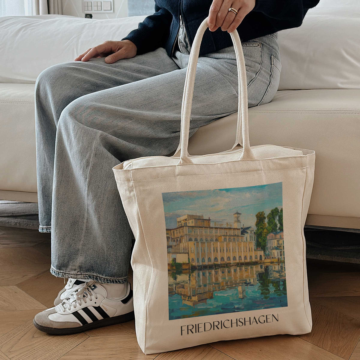 friedrichshagen-berlin-deutschland-einkaufstasche-oil-painting-oelgemaelde