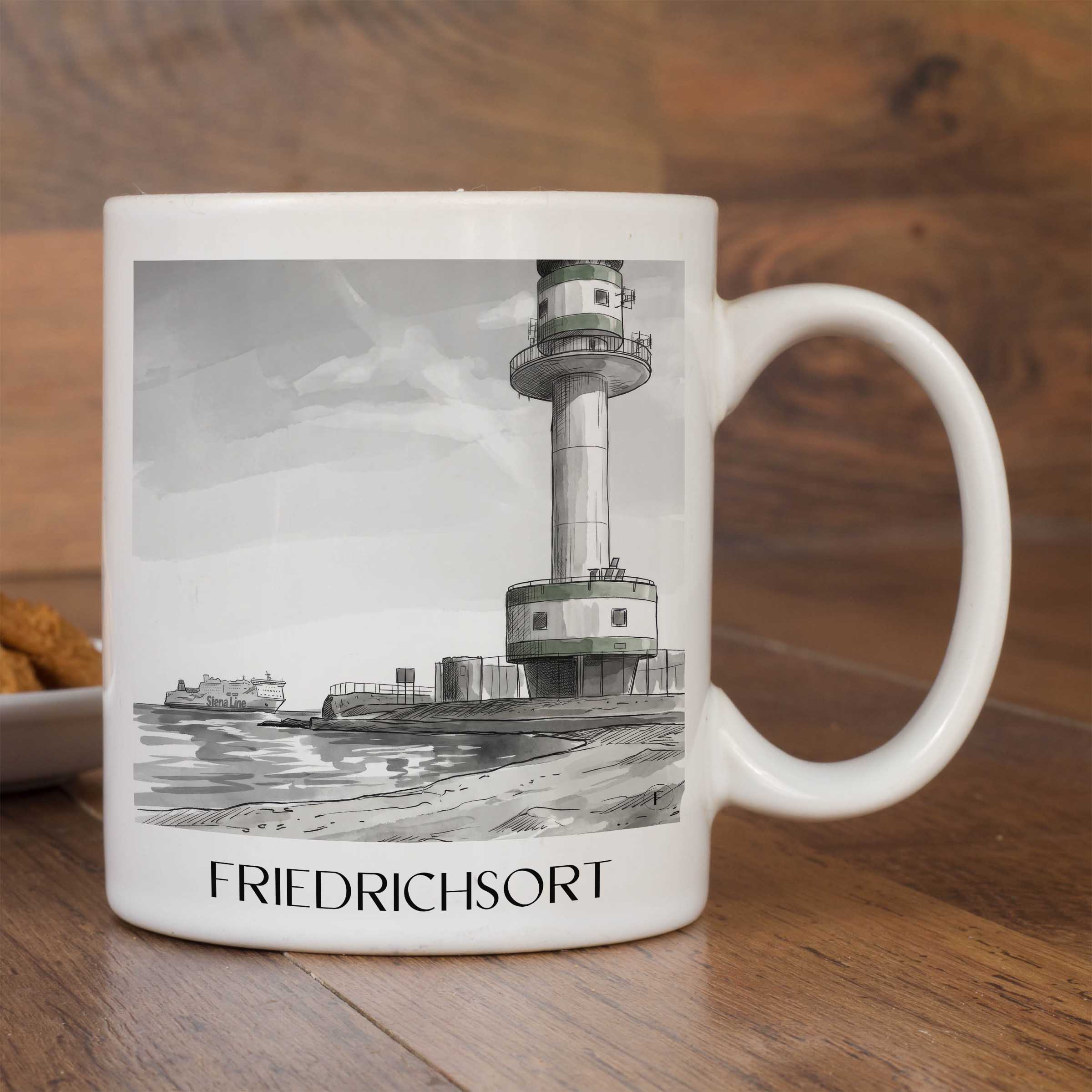 friedrichsort-kiel-deutschland-kaffeebecher-aquarell-schwarz-weiss