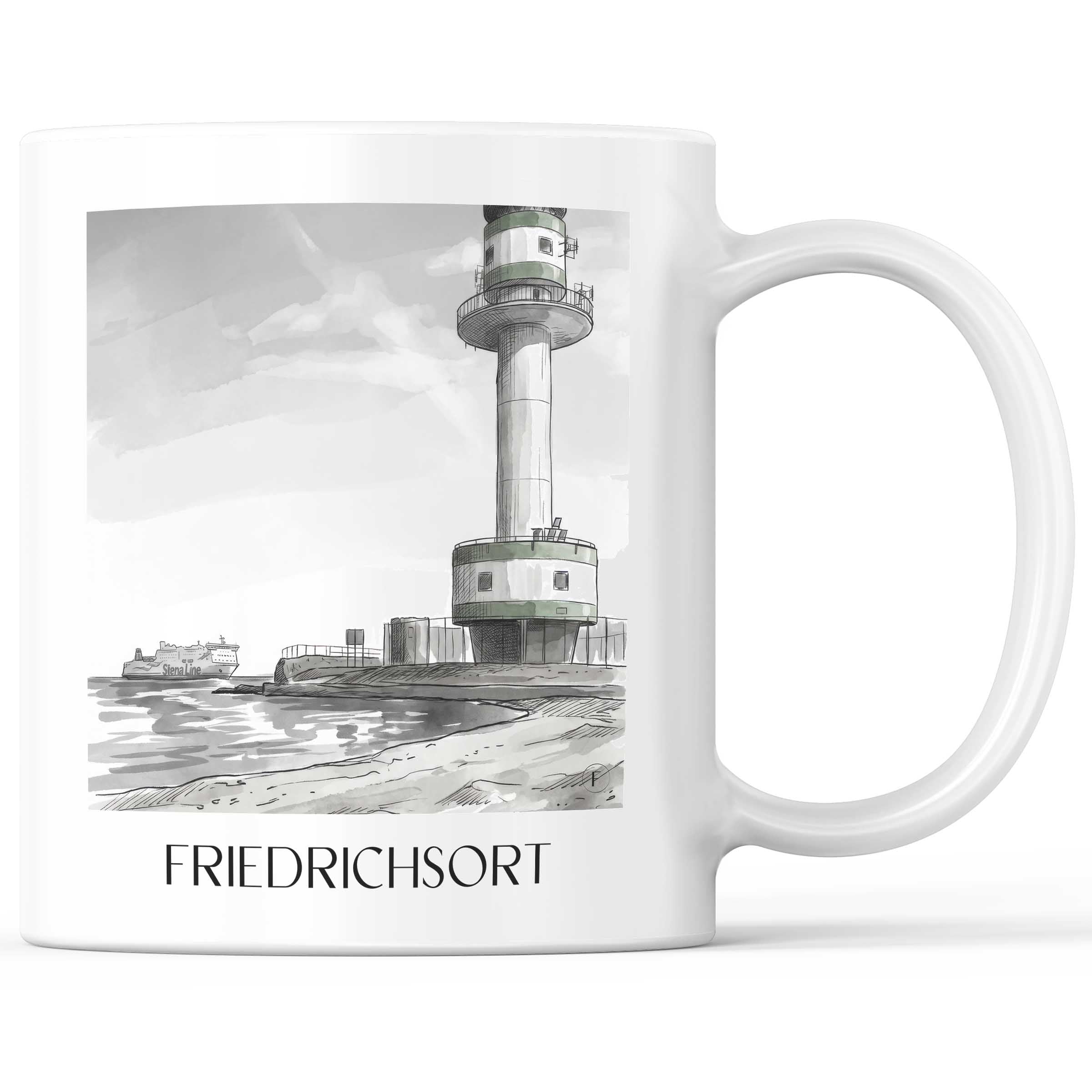 friedrichsort-kiel-deutschland-kaffeebecher-aquarell-schwarz-weiss