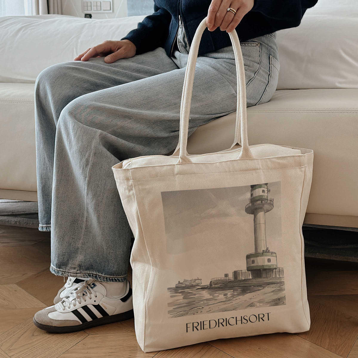 friedrichsort-kiel-deutschland-einkaufstasche-aquarell-schwarz-weiss