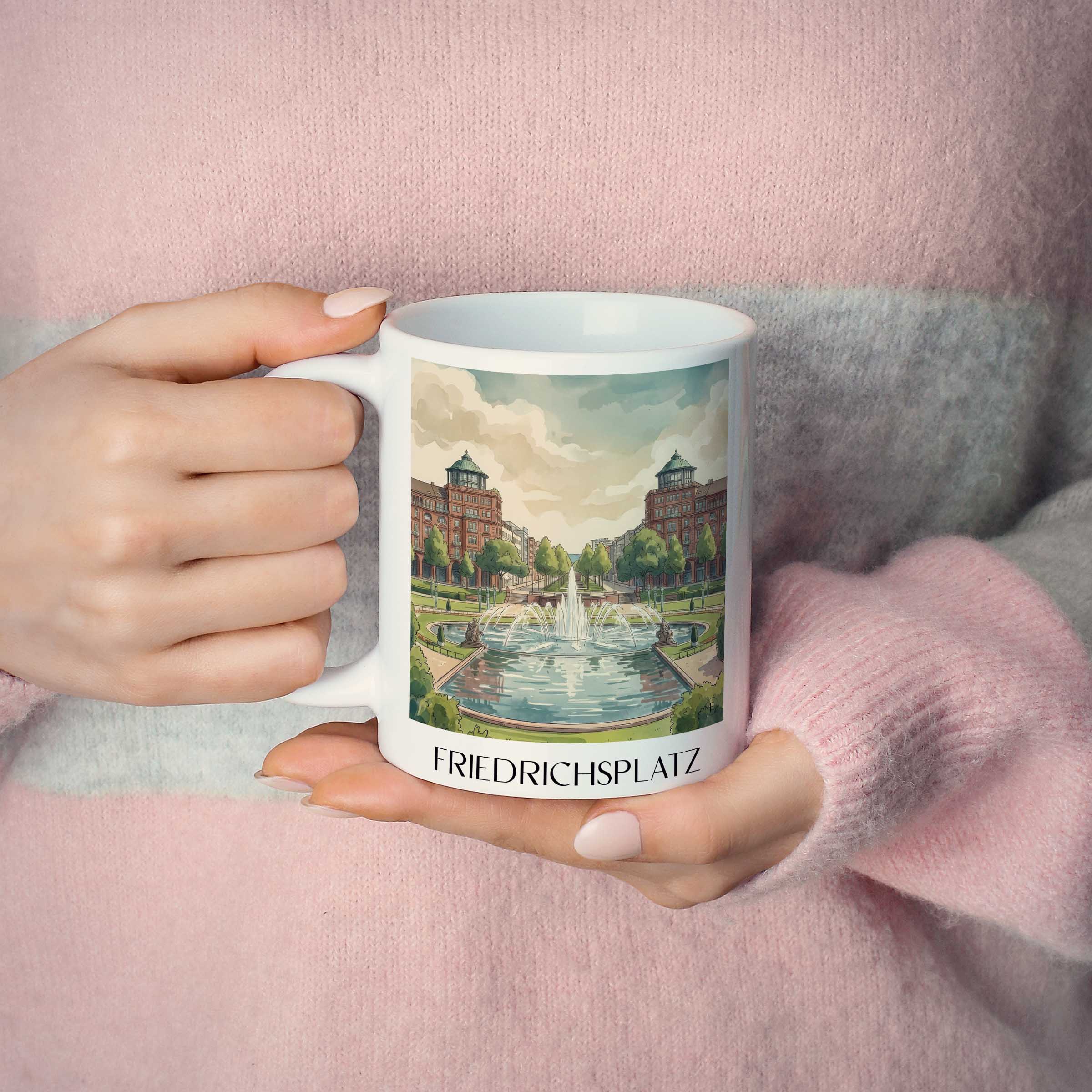 friedrichsplatz-mannheim-deutschland-kaffeebecher-aquarell