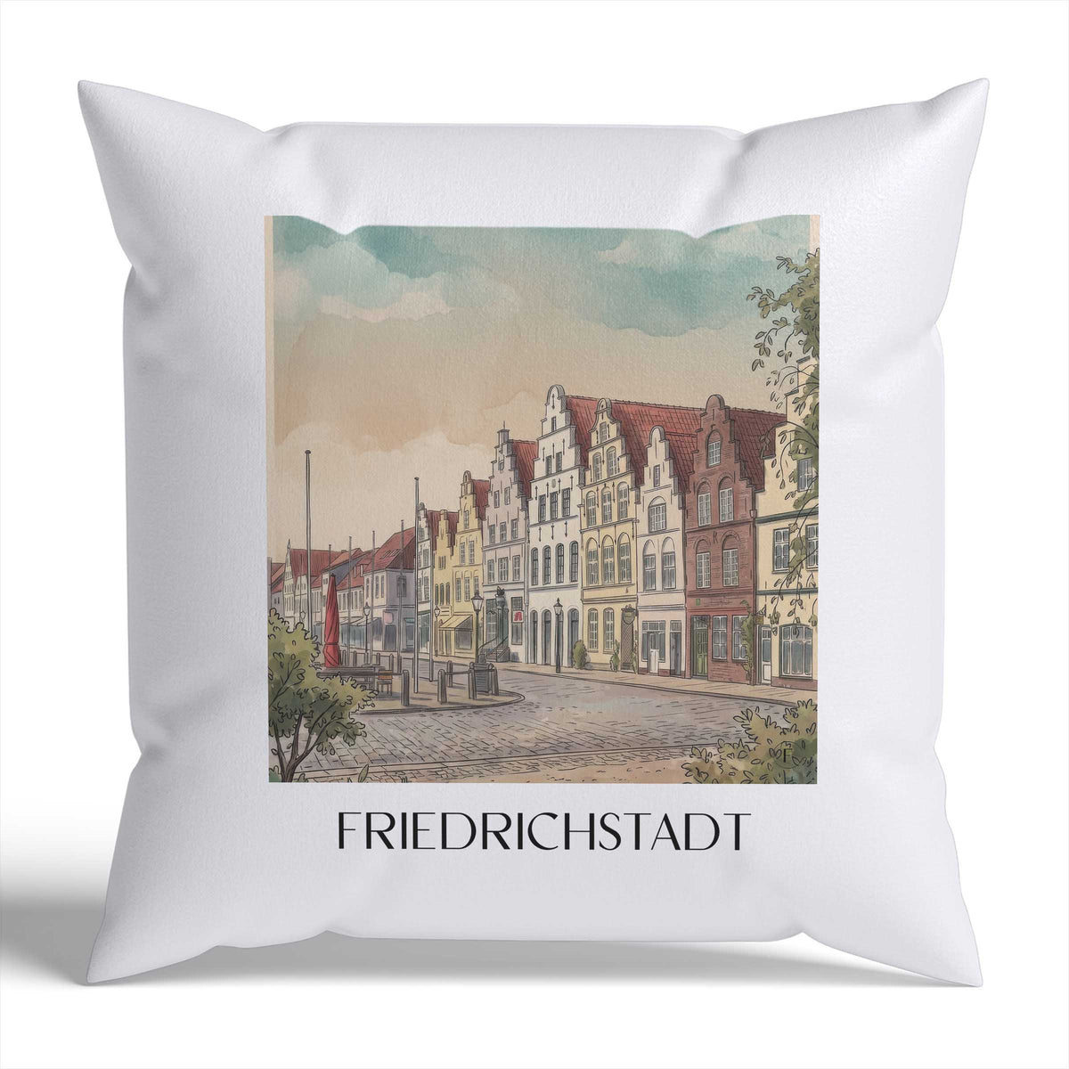 friedrichstadt-schleswig-deutschland-kissenbezug-aquarell