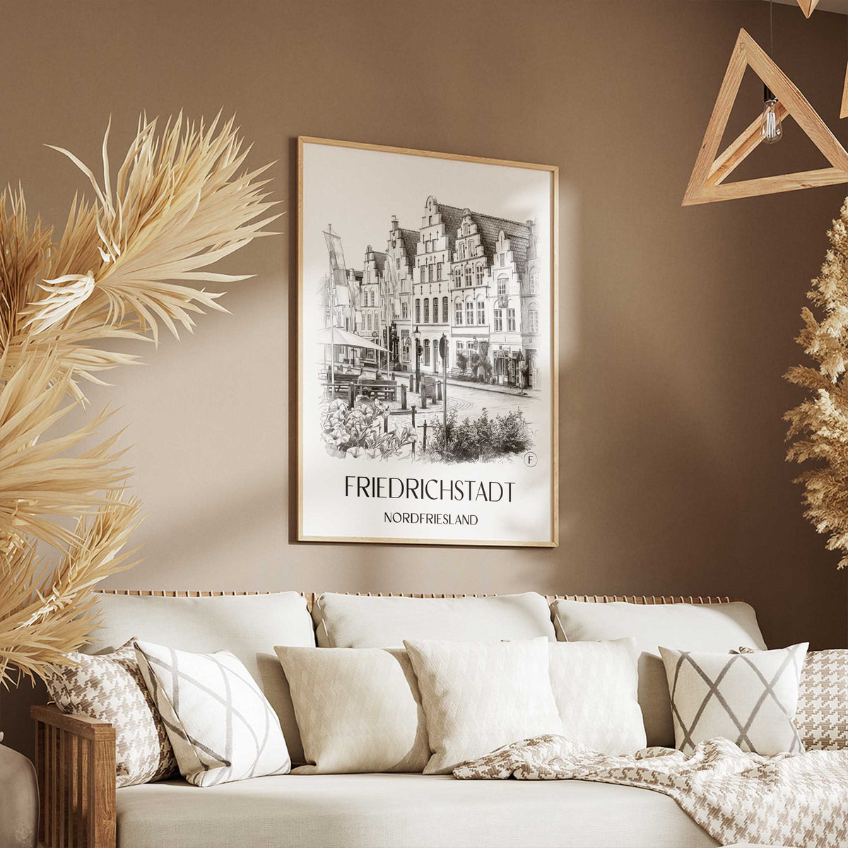 friedrichstadt-nordfriesland-deutschland-poster-bleistift-zeichnung-drawing