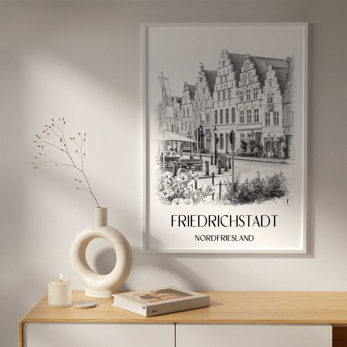 friedrichstadt-nordfriesland-deutschland-poster-bleistift-zeichnung-drawing
