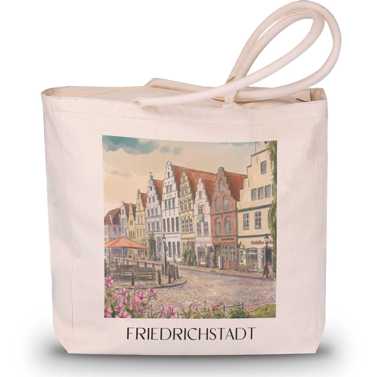 friedrichstadt-nordfriesland-deutschland-einkaufstasche-aquarell