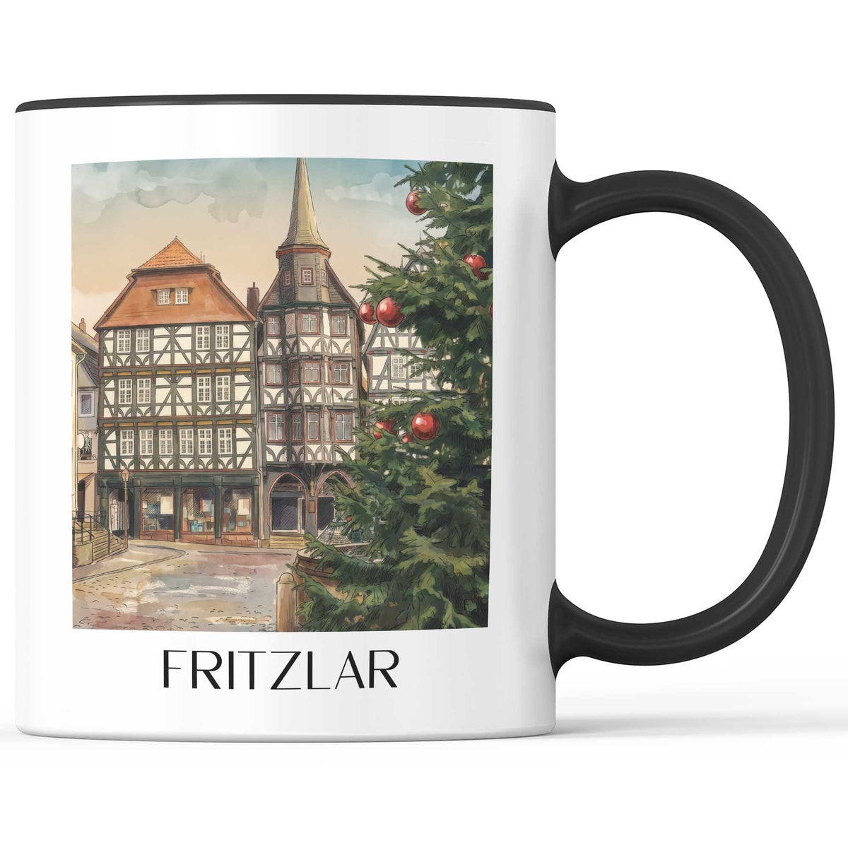 fritzlar-hessen-deutschland-kaffeebecher-aquarell