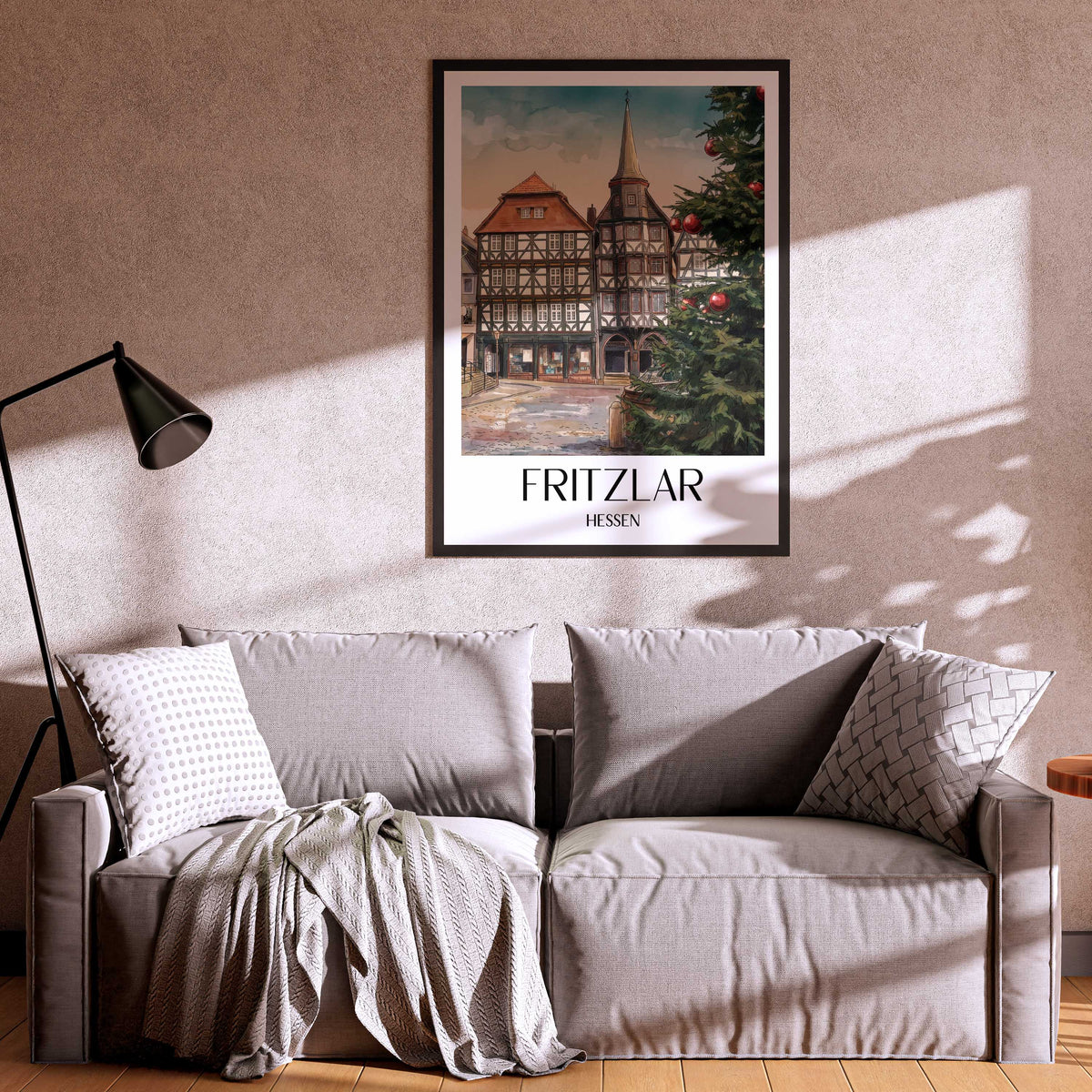 fritzlar-hessen-deutschland-poster-aquarell