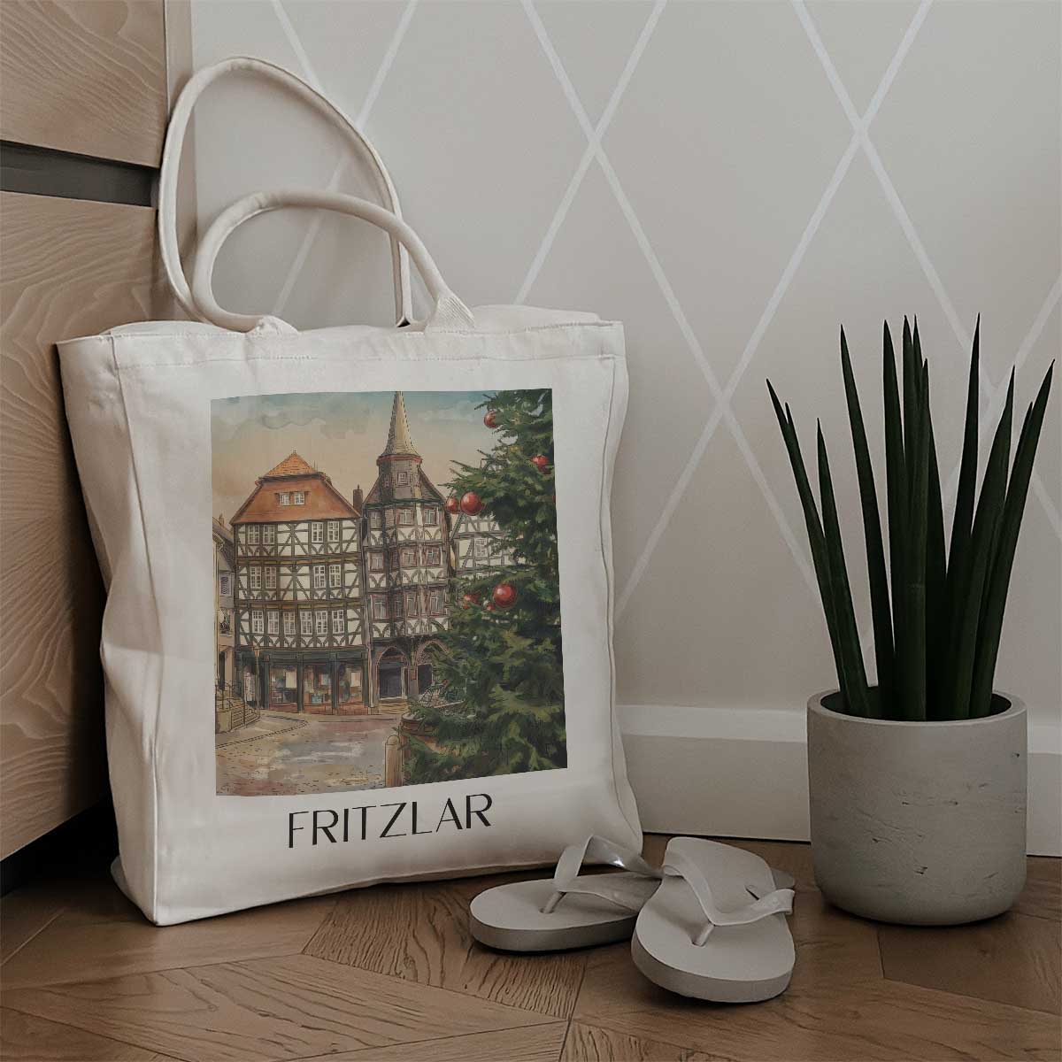 fritzlar-hessen-deutschland-einkaufstasche-aquarell