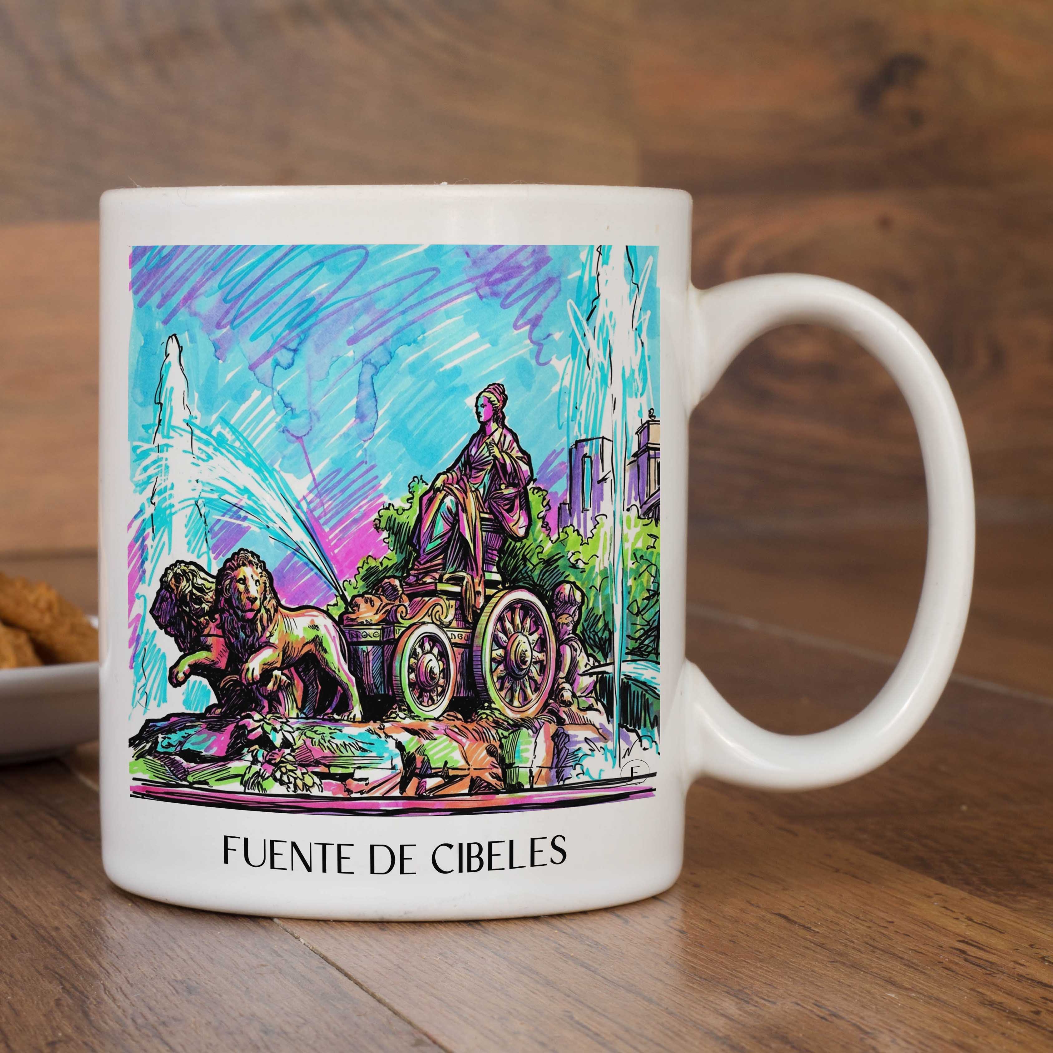 fuente-de-cibeles-madrid-spanien-kaffeebecher-graffiti