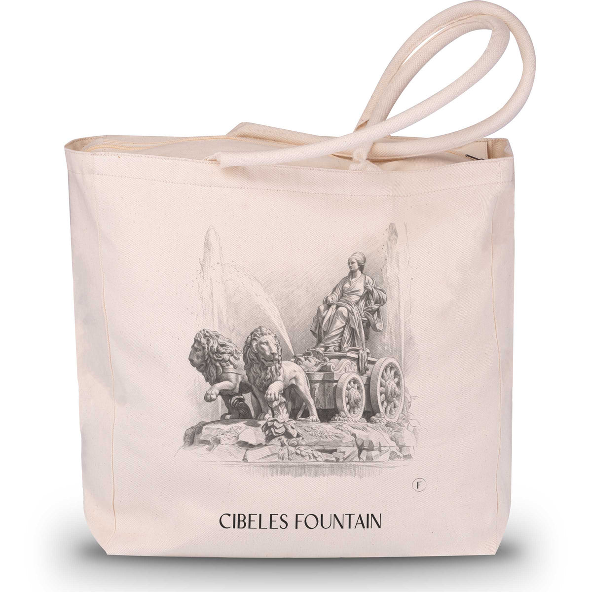 Fuente de Cibeles Shopping Tasche - Madrid - Spanien Tote Bag - Einkaufstasche im Zeichnung Stil - favplace
