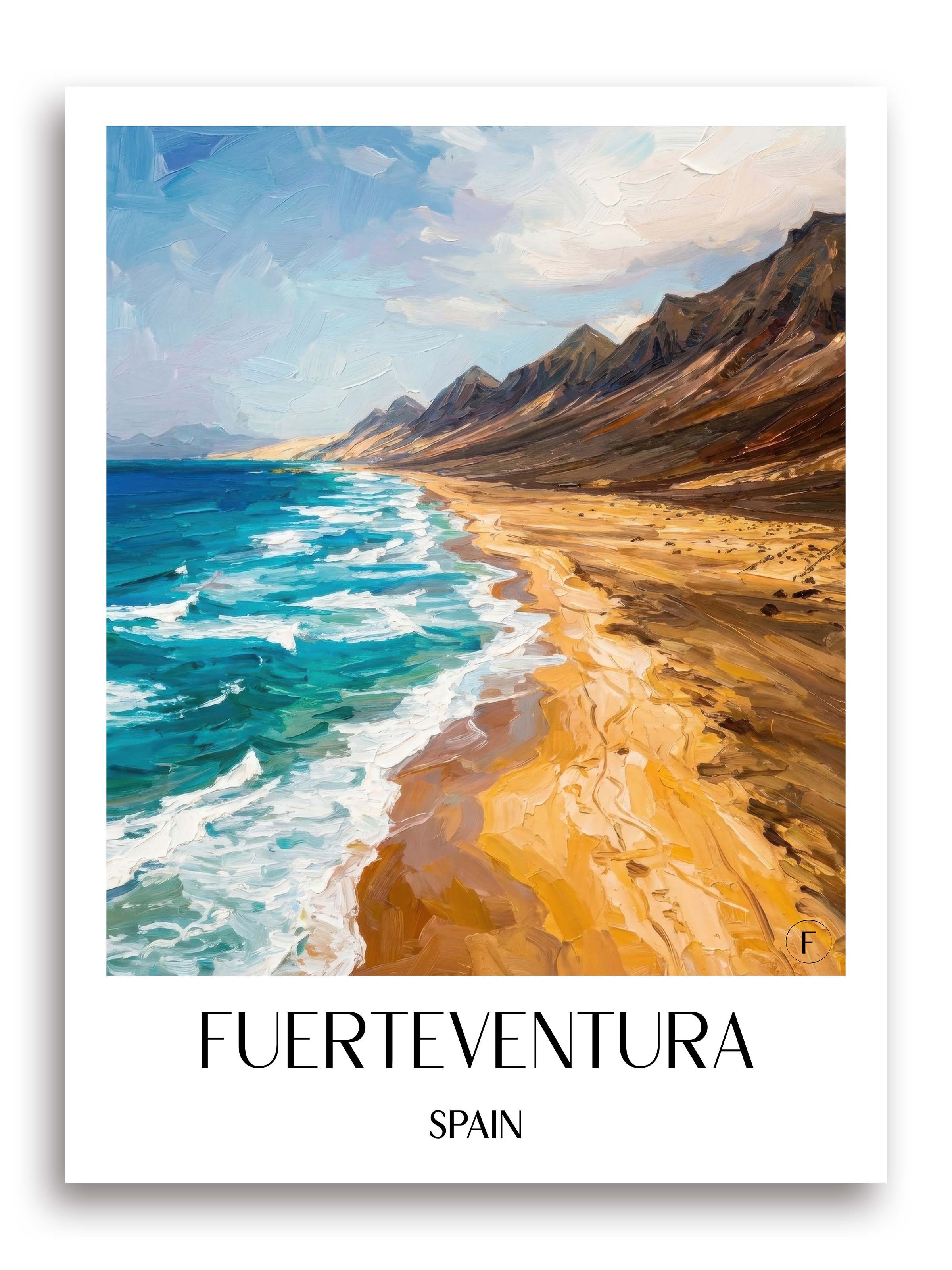 Fuerteventura Poster - Spanien - Spanien Kunstdruck - Ölgemälde von A4 bis A1 - favplace