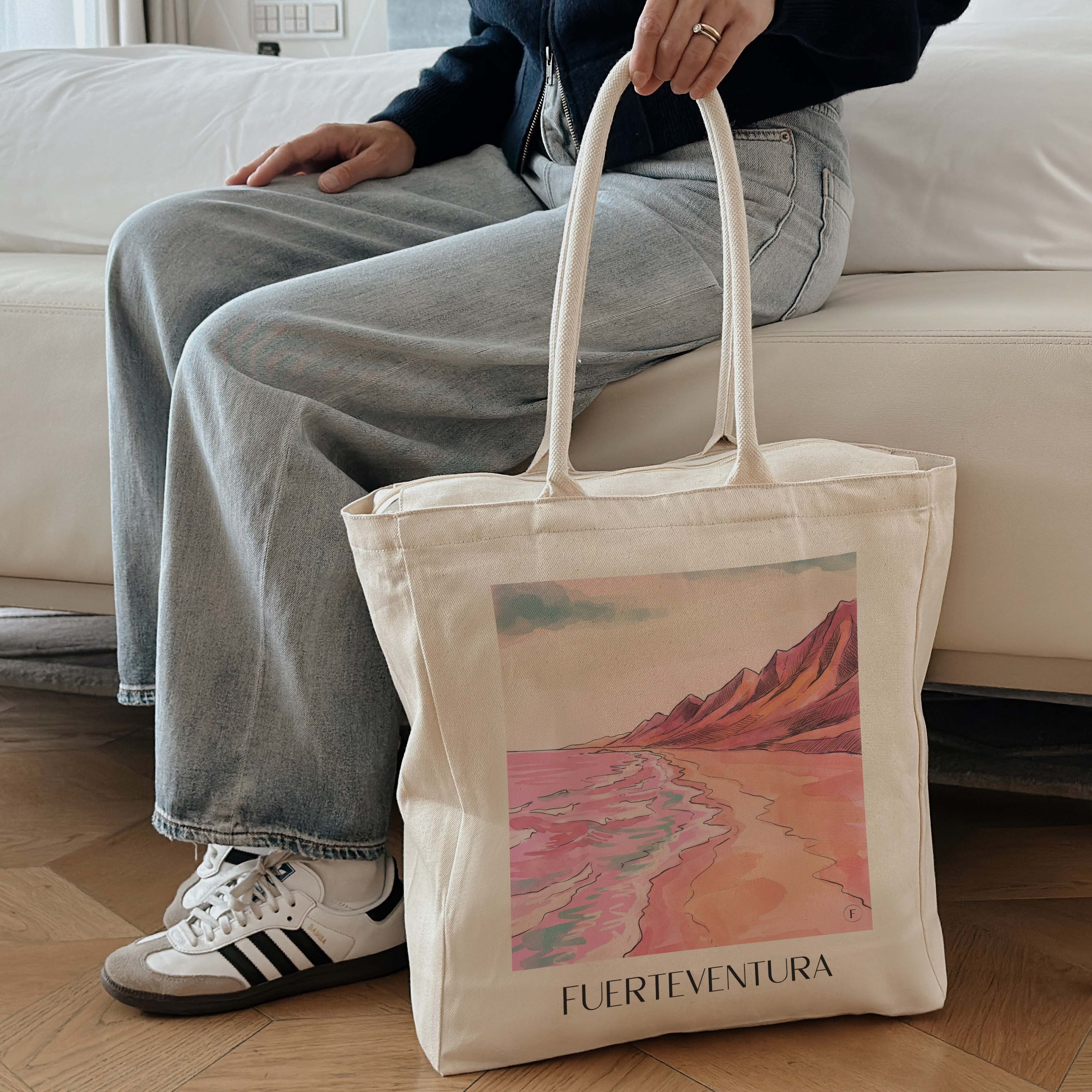 fuerteventura-spanien-spanien-einkaufstasche-aquarell-pink-rosa