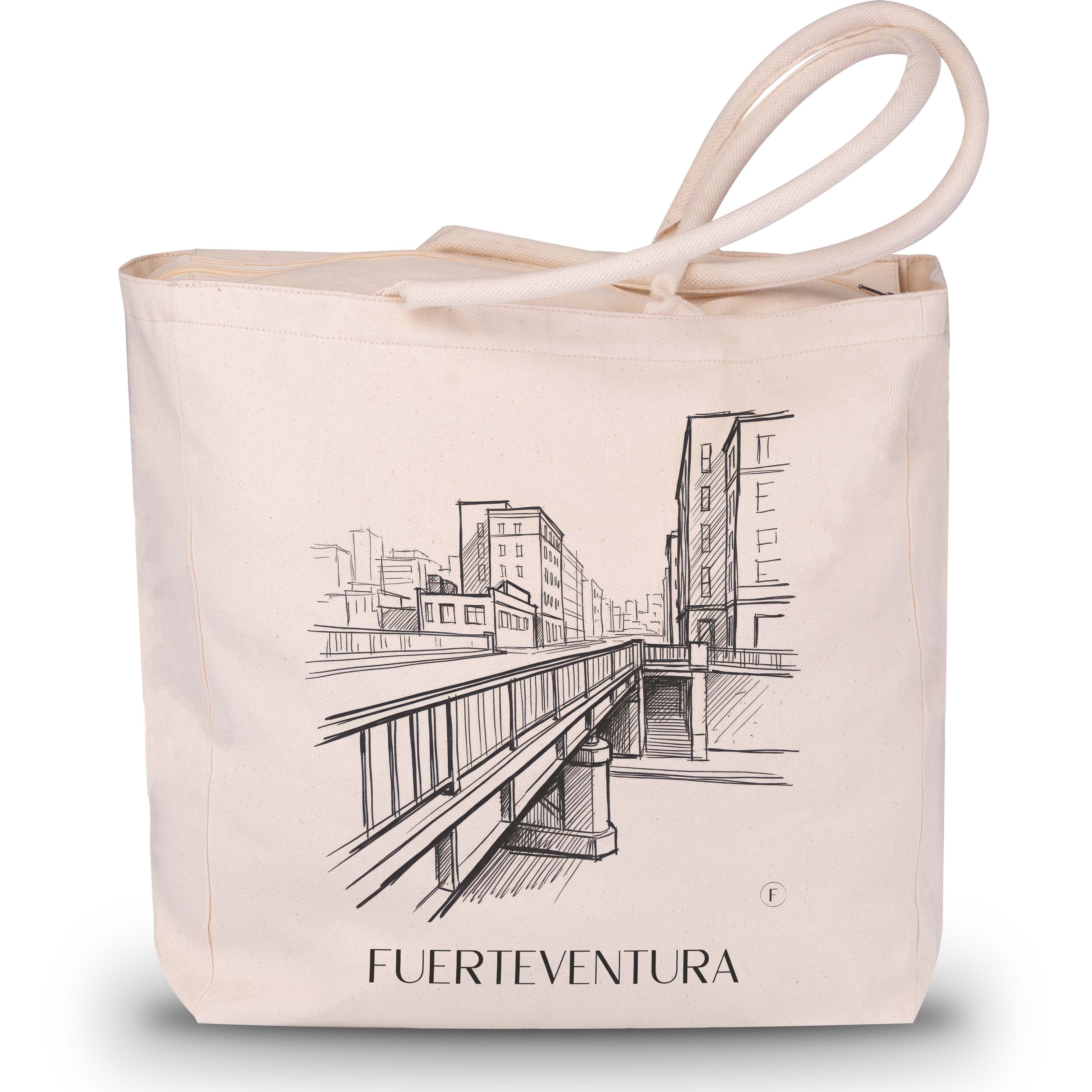Fuerteventura Shopping Tasche - Spanien - Spanien Tote Bag - Einkaufstasche im Skizze Stil - favplace