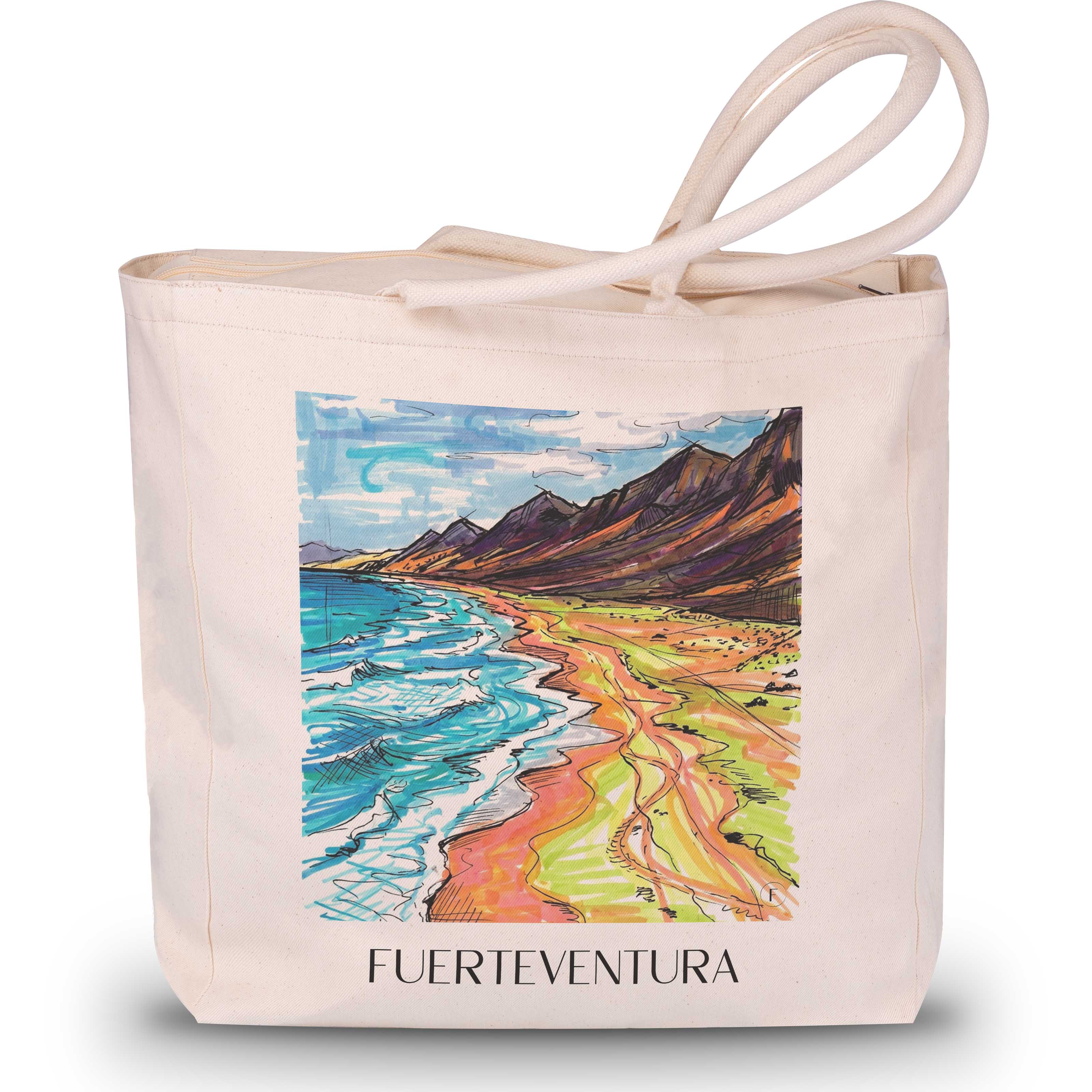 Fuerteventura Shopping Tasche - Spanien - Spanien Tote Bag - Einkaufstasche im Tag Graffiti Stil - favplace