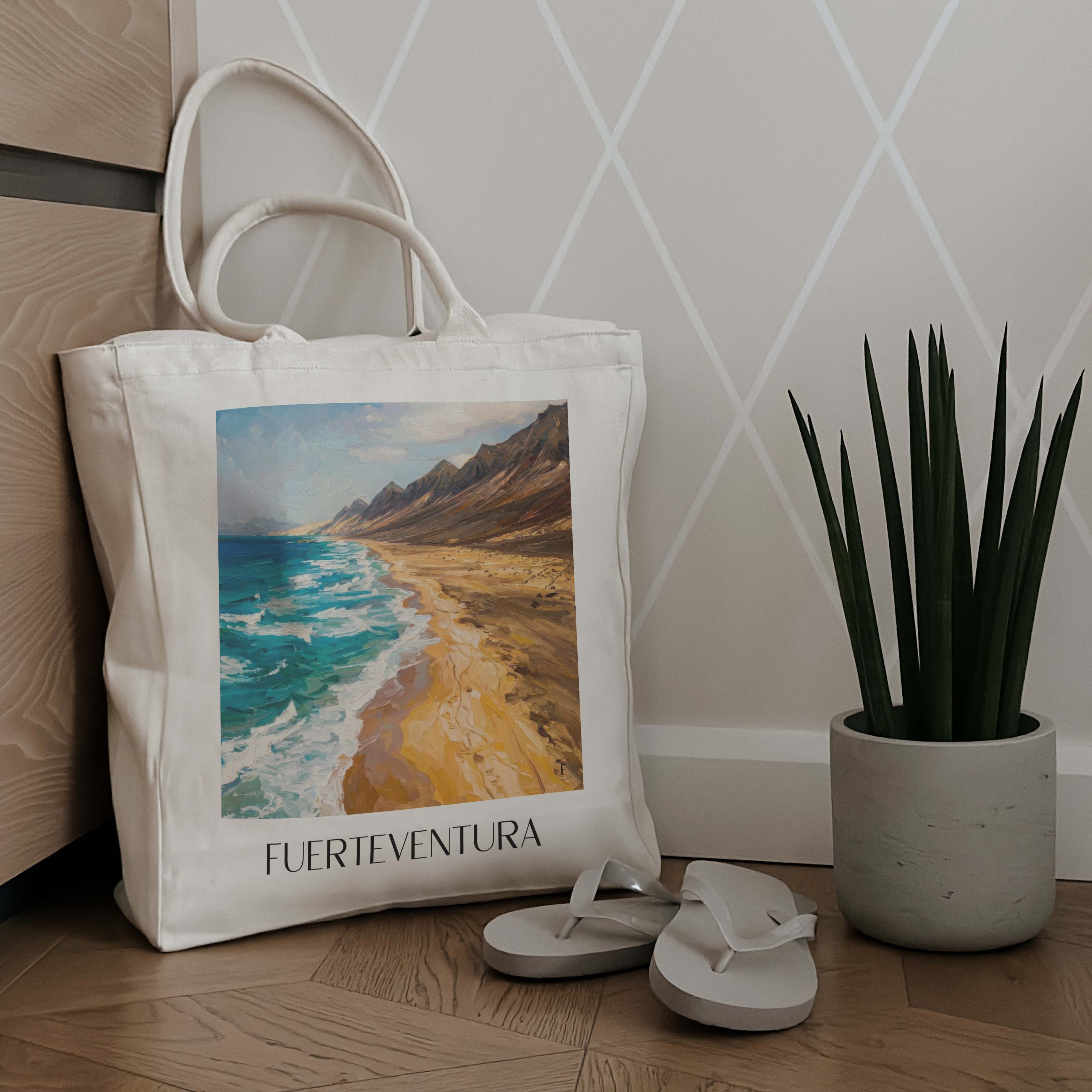 fuerteventura-spanien-spanien-einkaufstasche-oil-painting-oelgemaelde