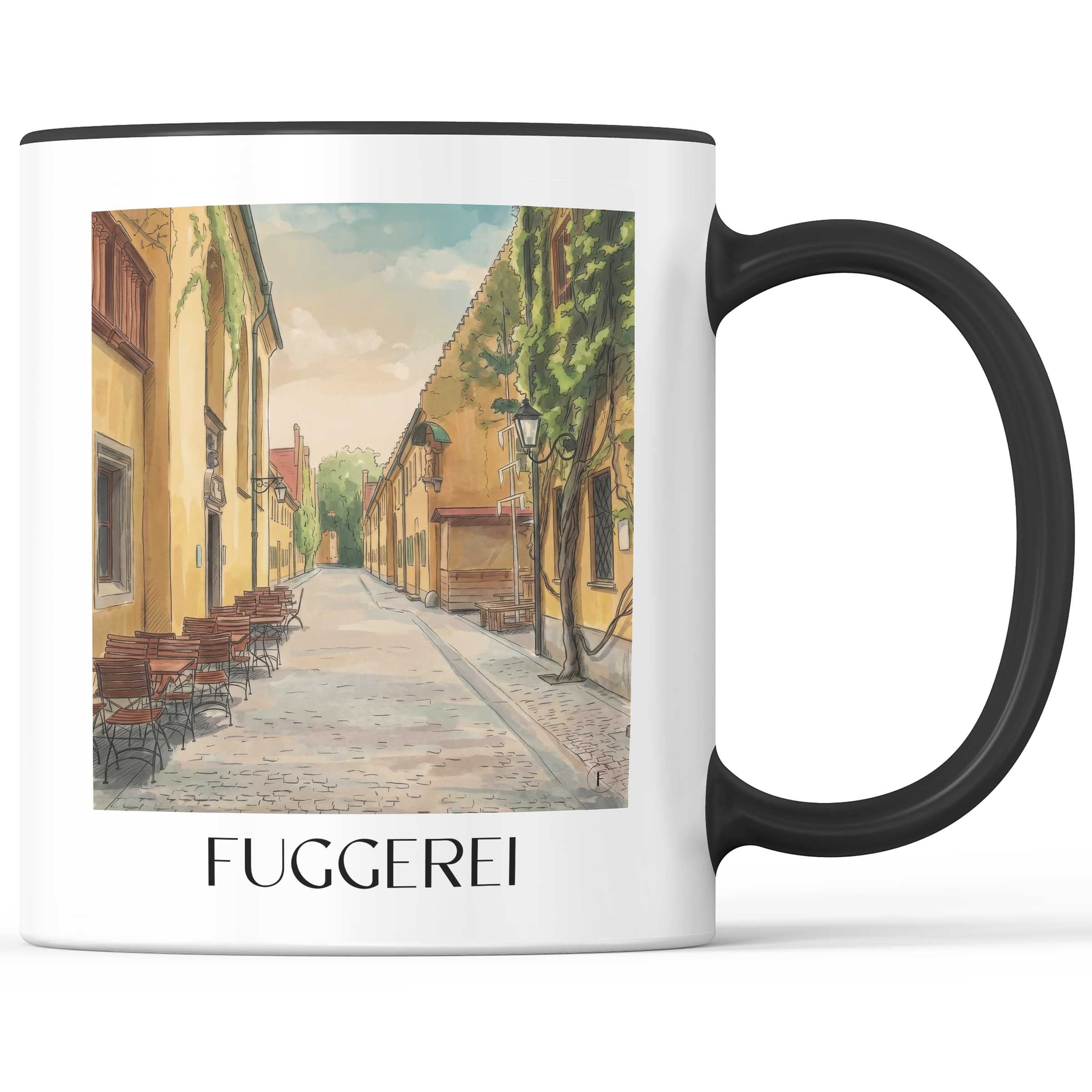 fuggerei-augsburg-deutschland-kaffeebecher-aquarell