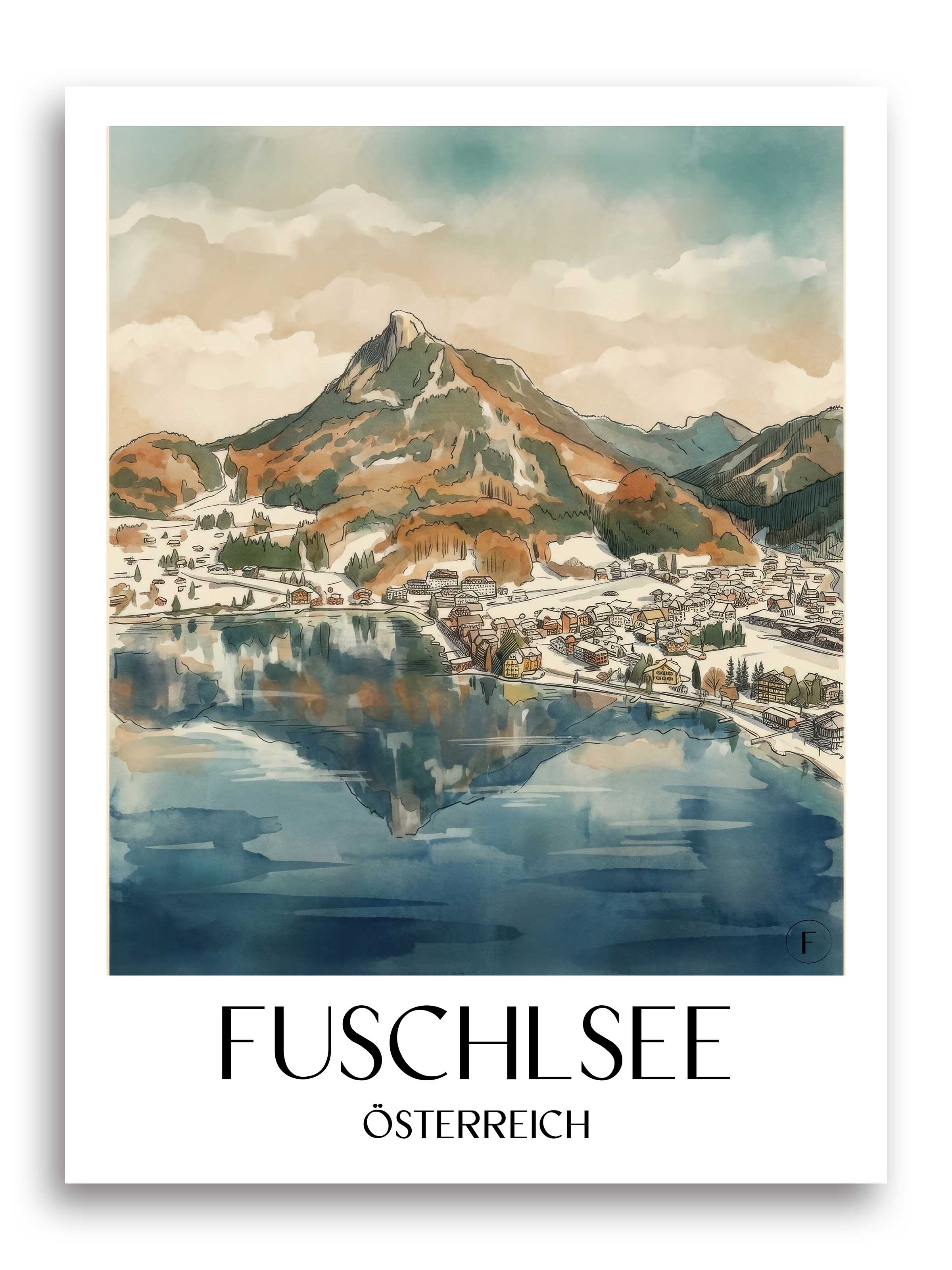 fuschlsee--österreich-österreich-poster-aquarell