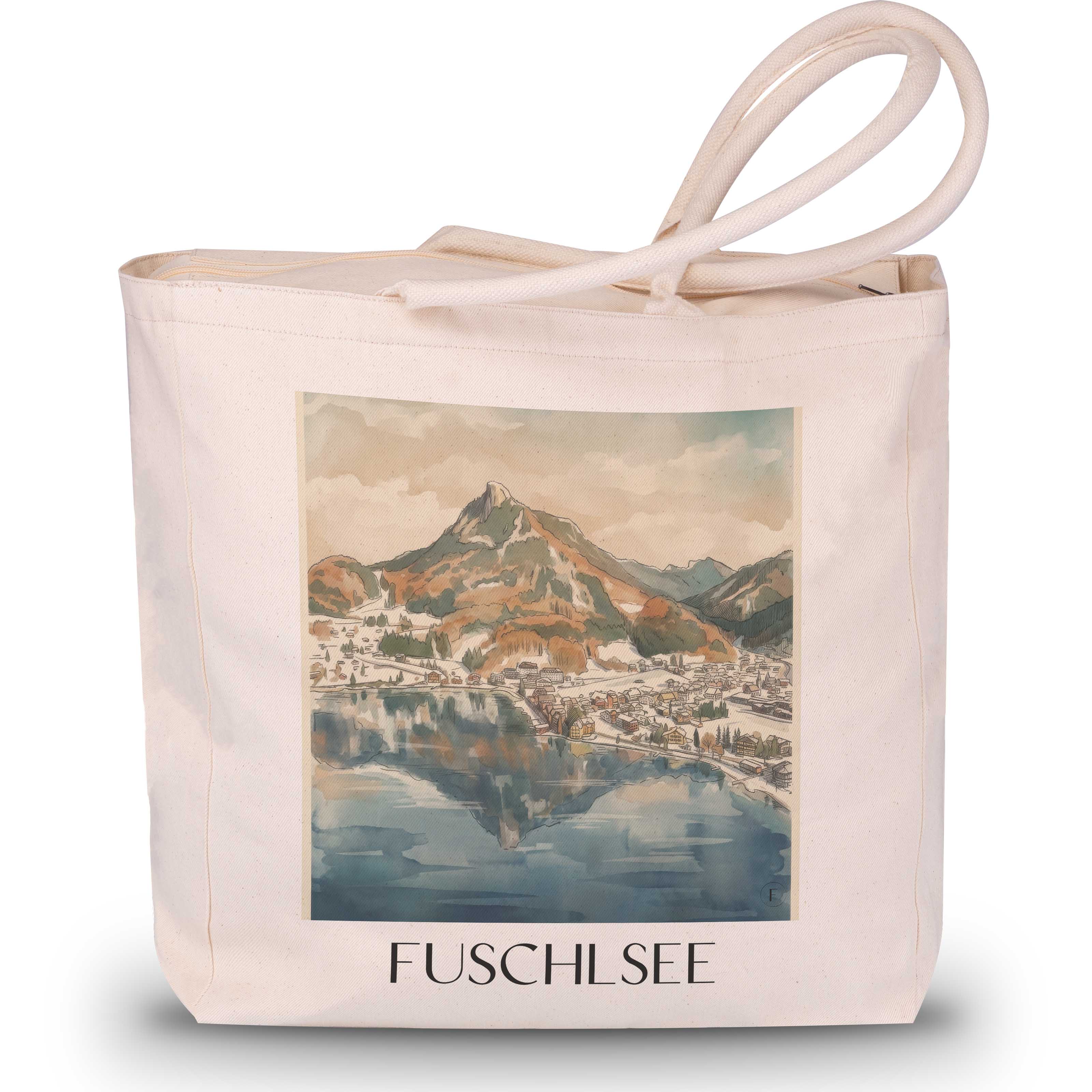 fuschlsee--österreich-österreich-einkaufstasche-aquarell