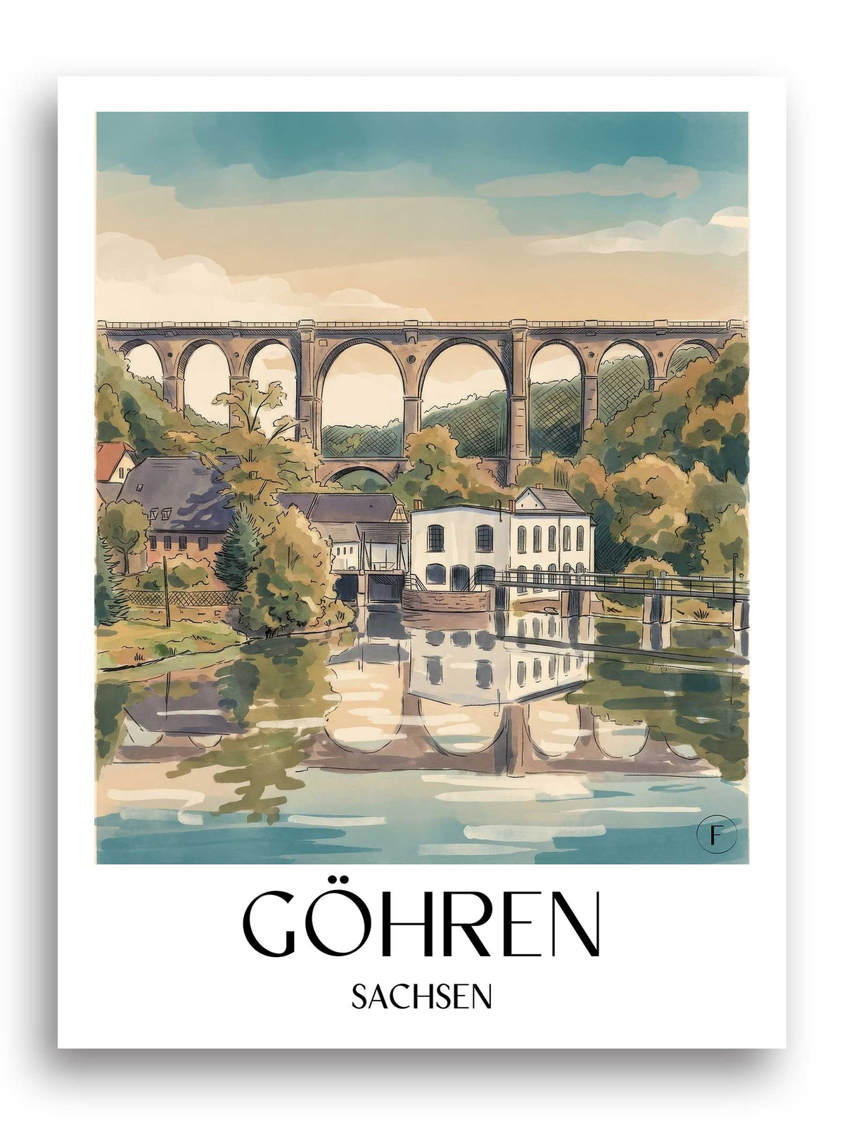 göhren-sachsen--deutschland-poster-aquarell