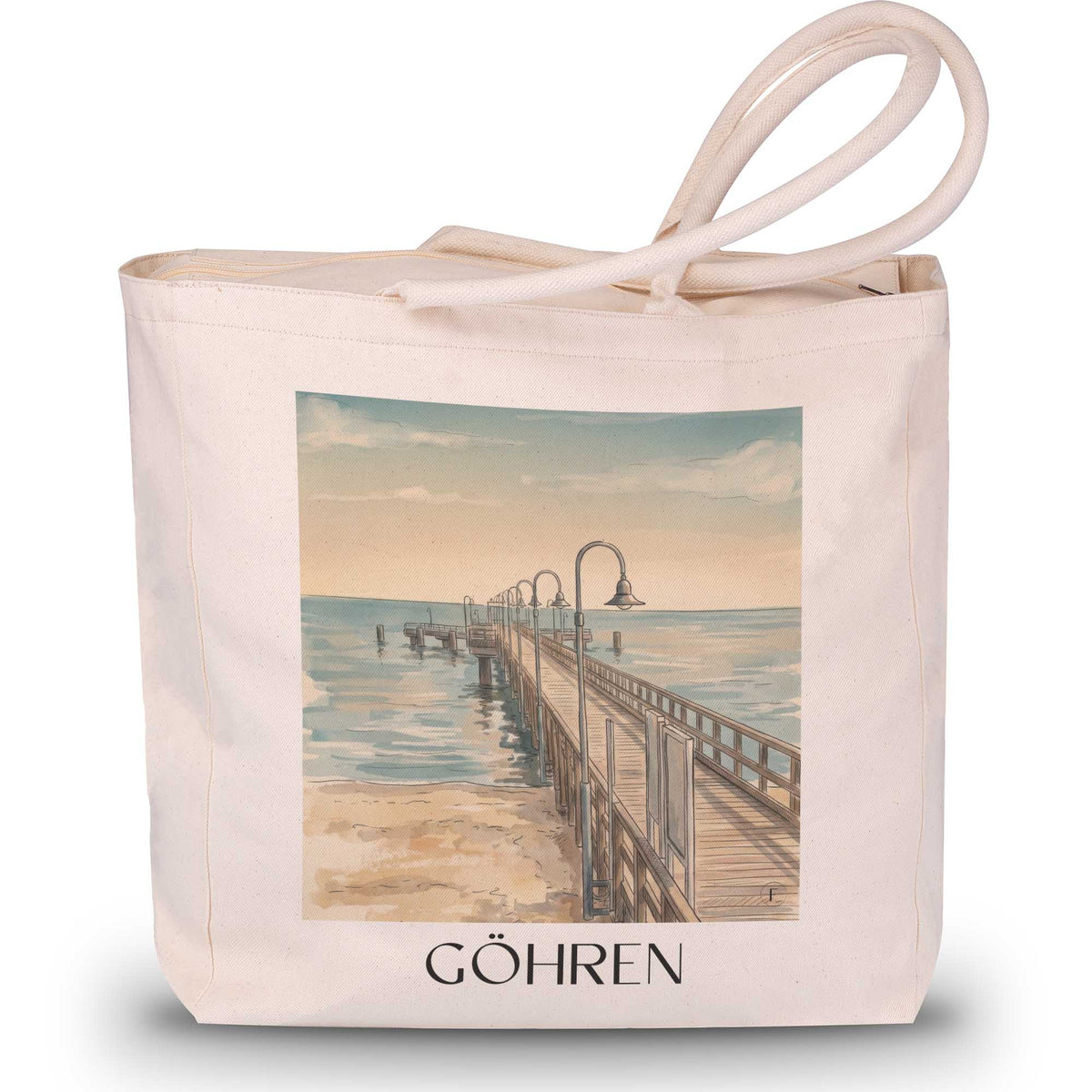 göhren-rügen-deutschland-einkaufstasche-aquarell