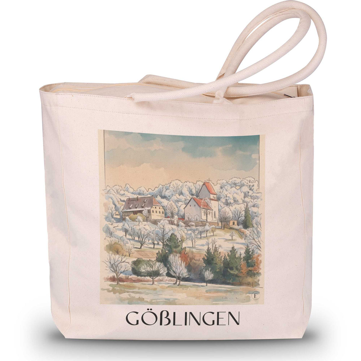 gößlingen-schwarzwald-deutschland-einkaufstasche-aquarell