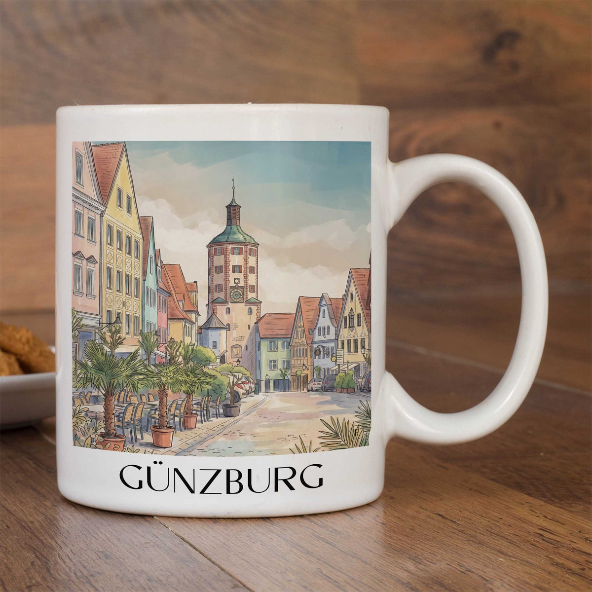 günzburg-bayerisch-schwaben-deutschland-kaffeebecher-aquarell